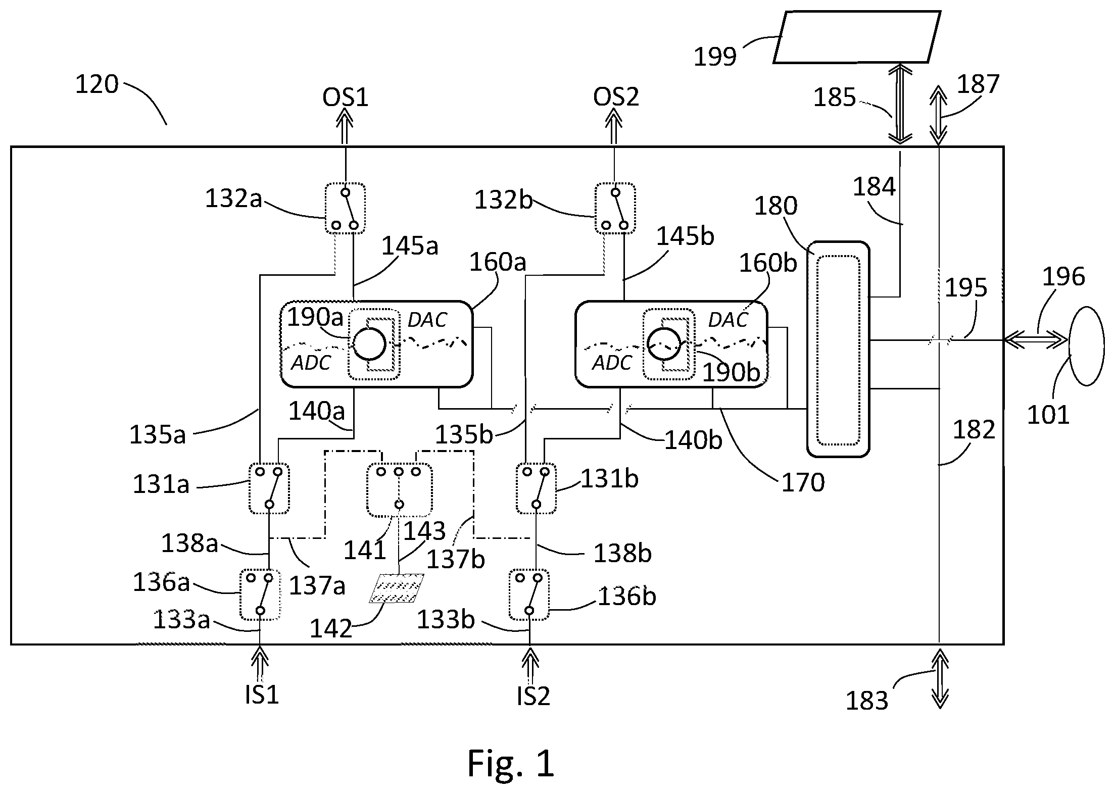 Patent US11784386 — Fault protected signal splitter apparatus — Figure 1