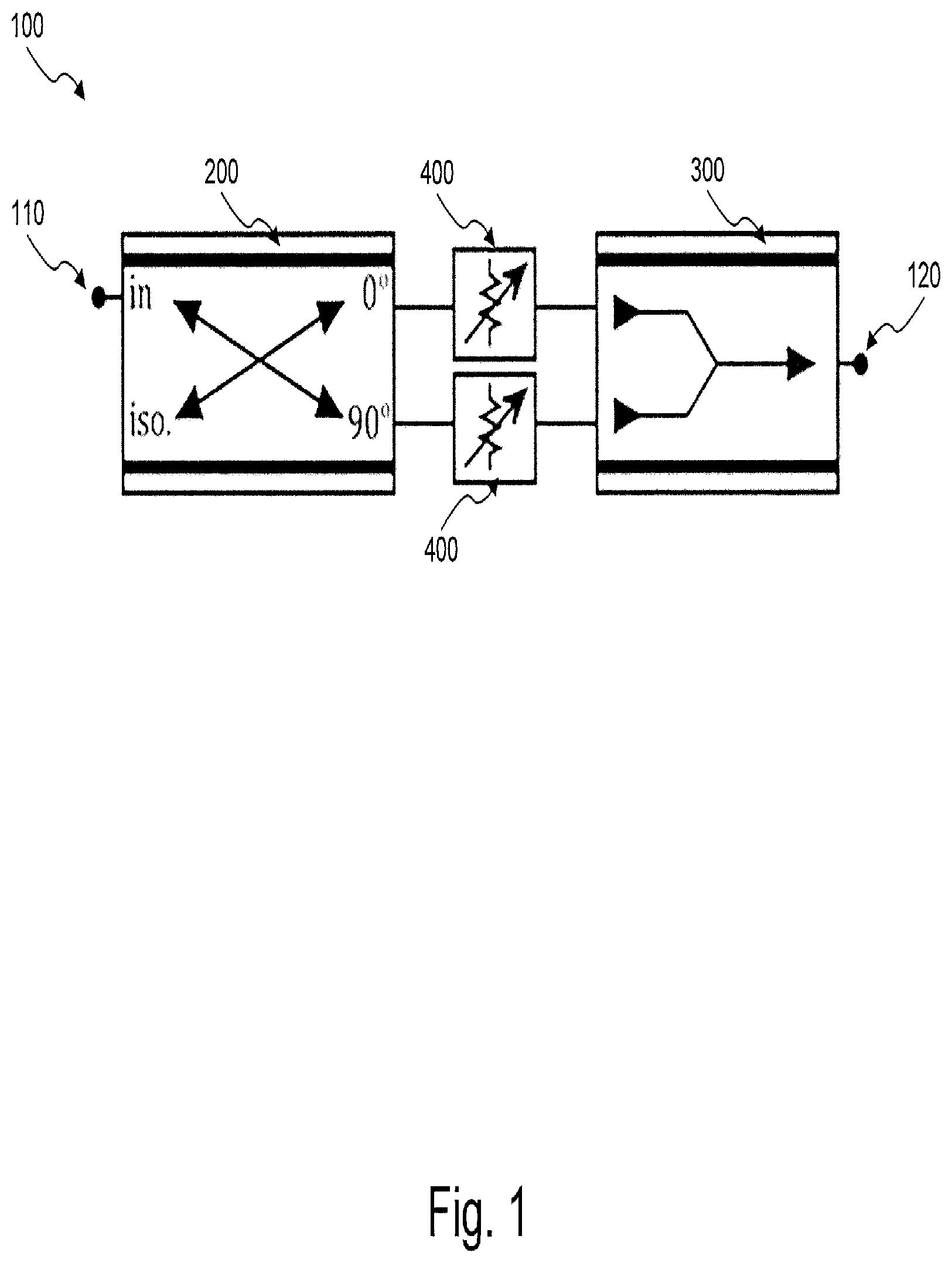 Patent US11784409 — High-resolution phase shifter — Figure 1