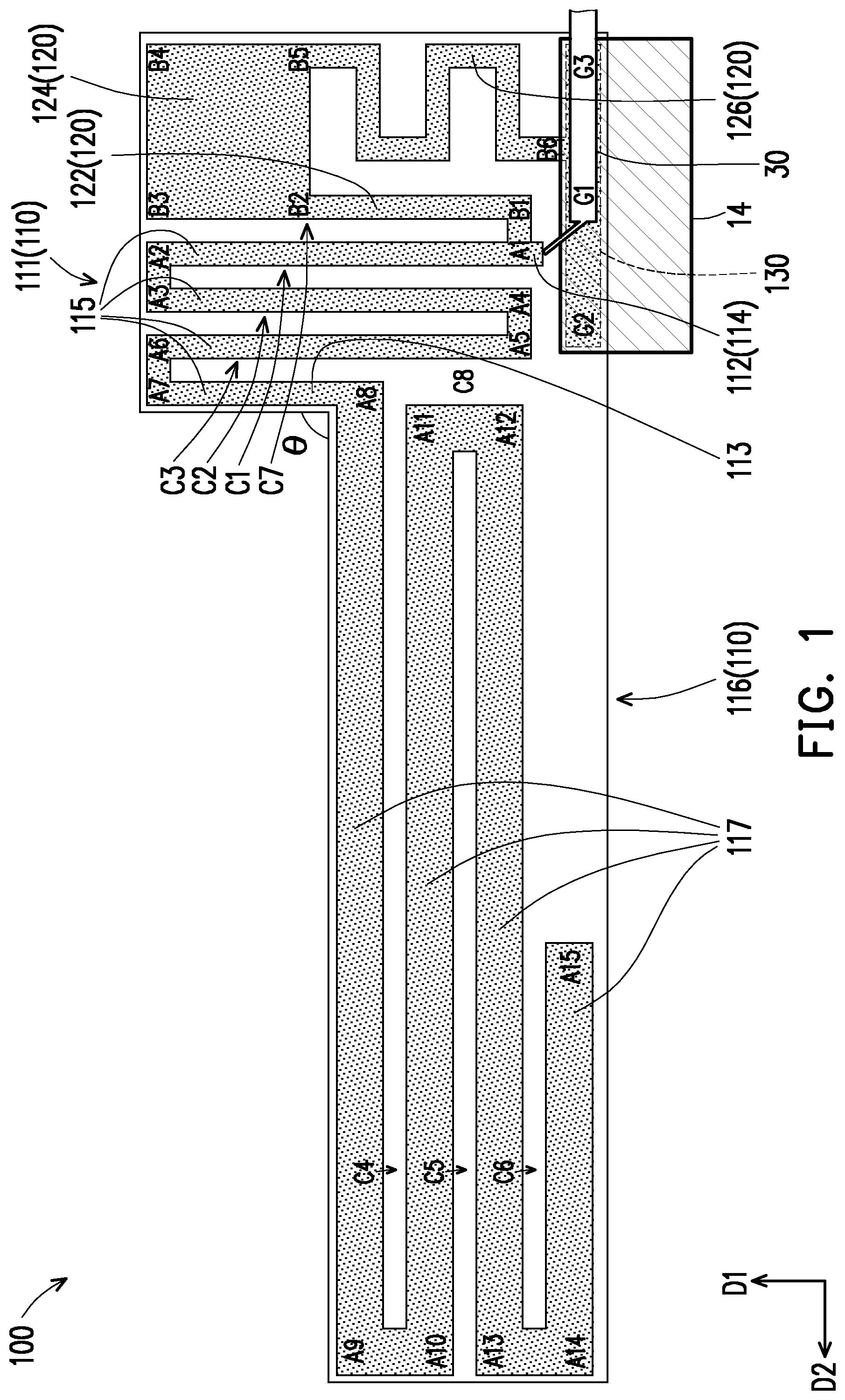 Patent US11784410 — Antenna module — Figure 1