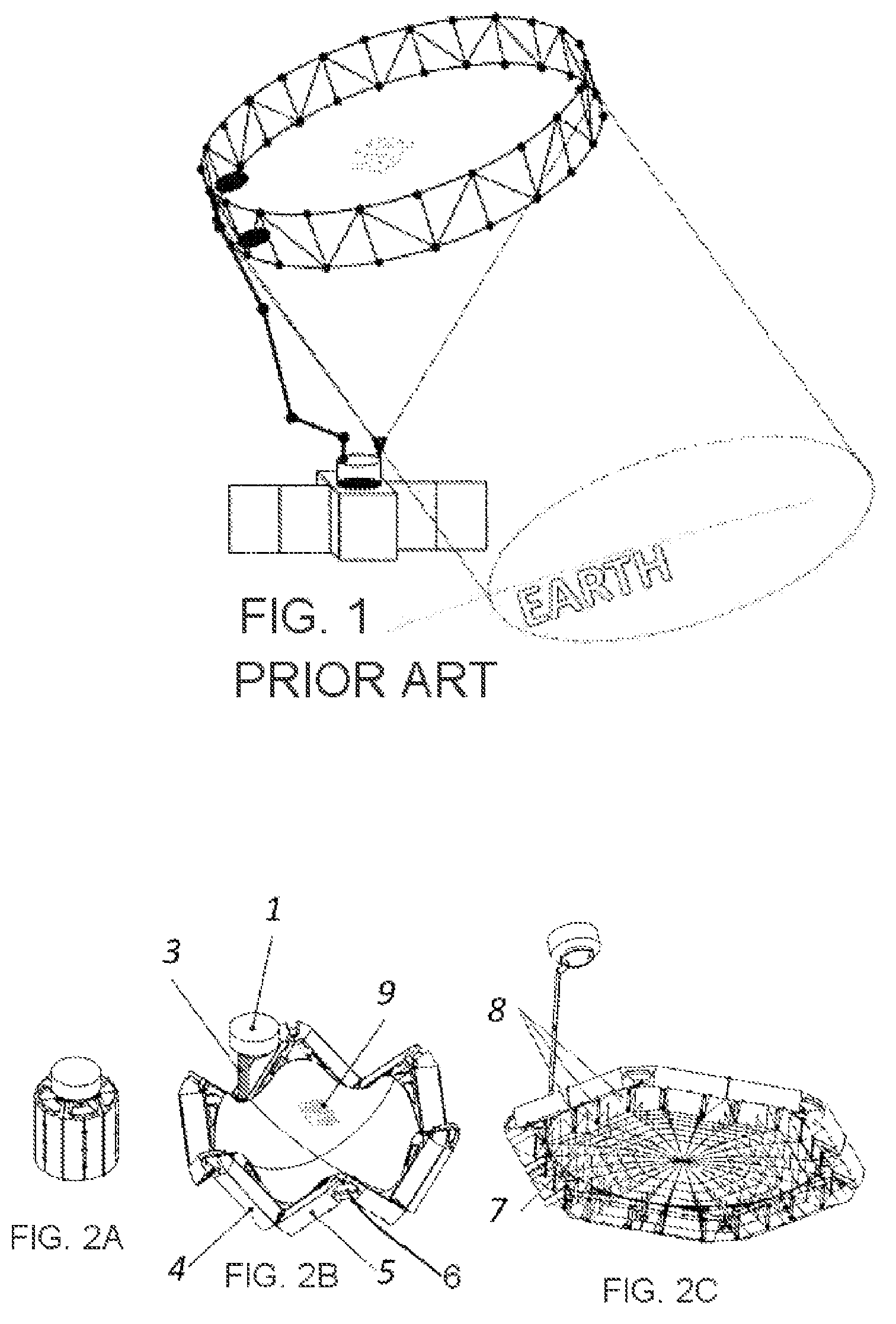 Patent US11784415 Figure 1 – Deployable assembly for antennas
