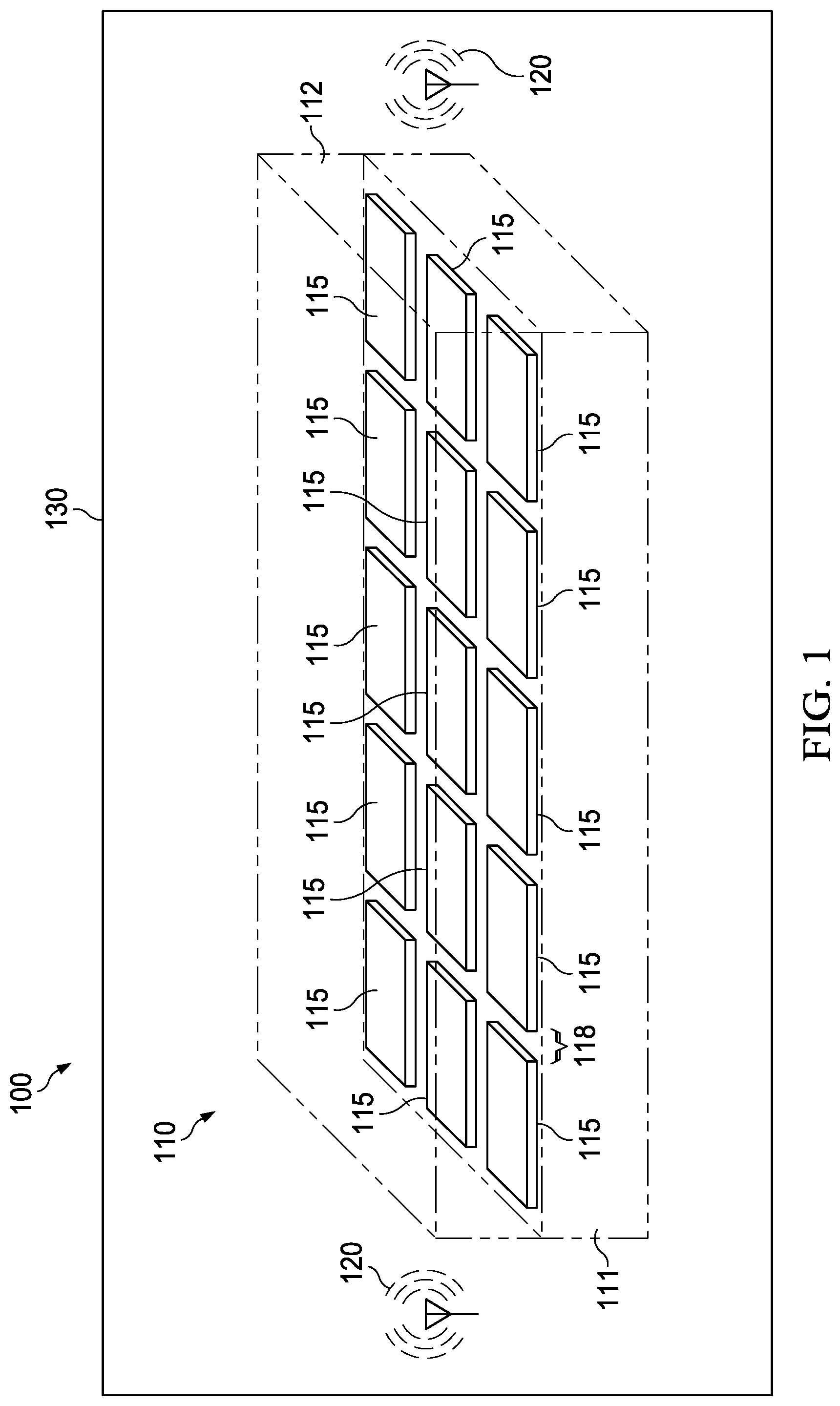 Patent US11784416 — Tunable radio frequency (RF) absorber and thermal heat spreader — Figure 1