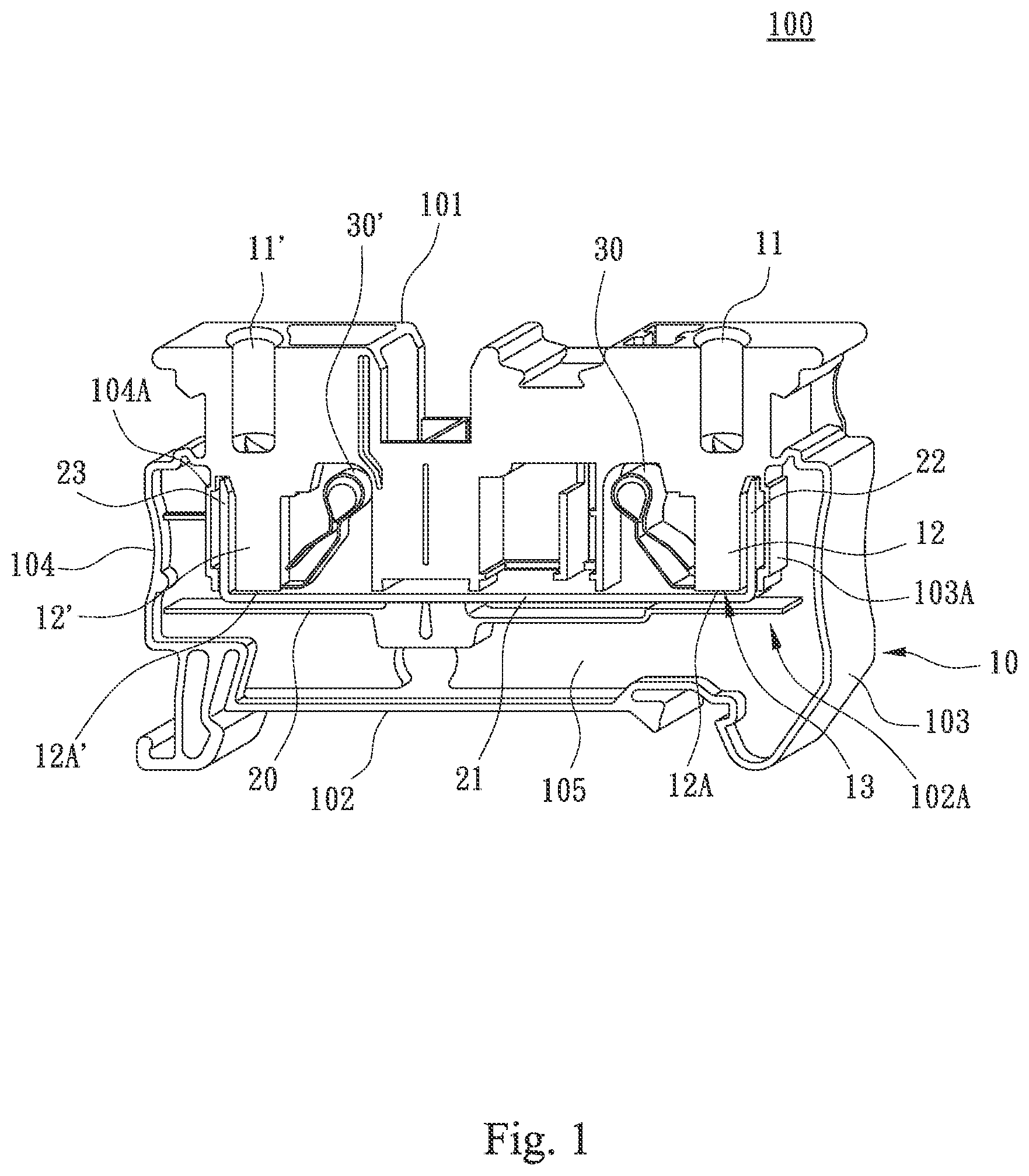 Patent US11784422 — Junction box — Figure 1