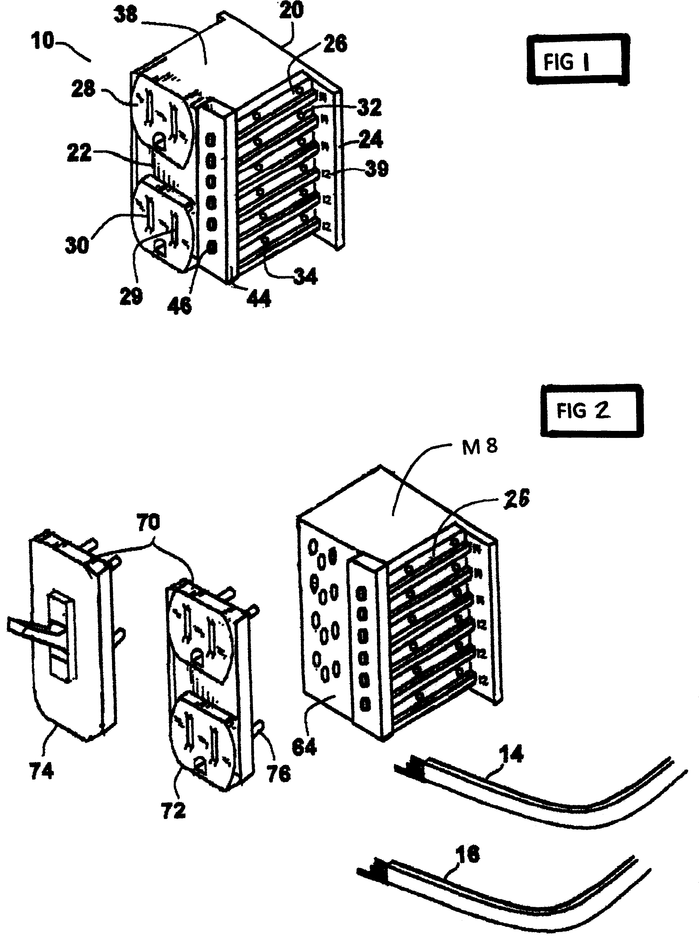 Patent US11784423 — Knee saver multiplex electrical termination device board — Figure 1