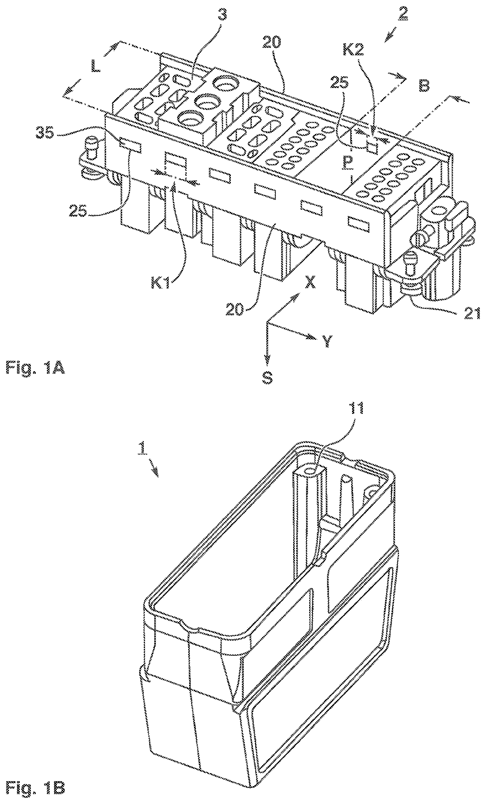 Patent US11784435 — Plug connector module having a module element — Figure 1
