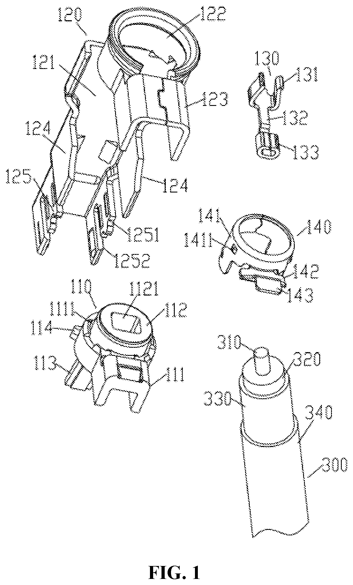 Patent US11784444 — Fully-shielded high-frequency connector and connector assembly — Figure 1
