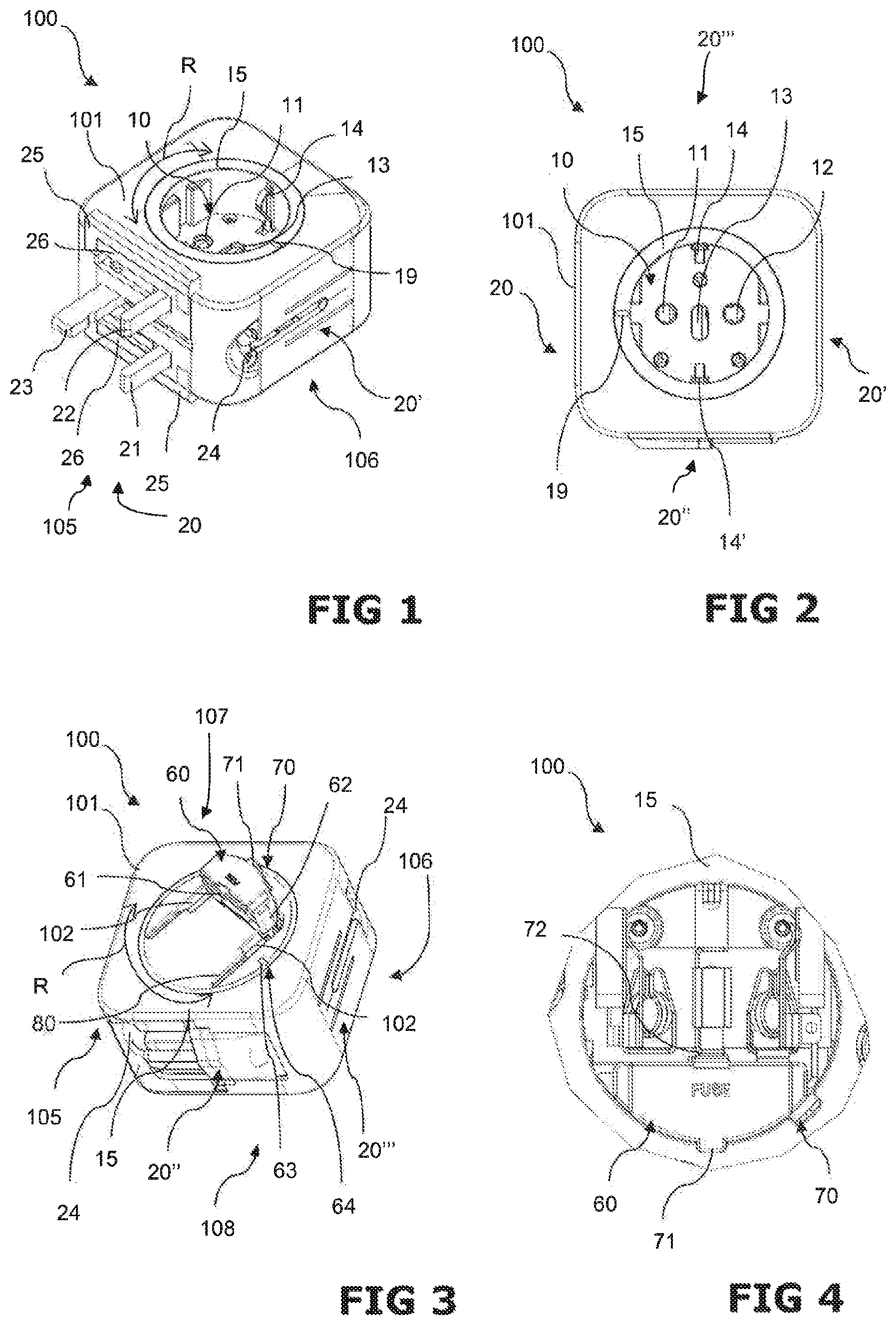 Patent US11784448 Figure 1 – Travel adapter and set comprising a travel adapter