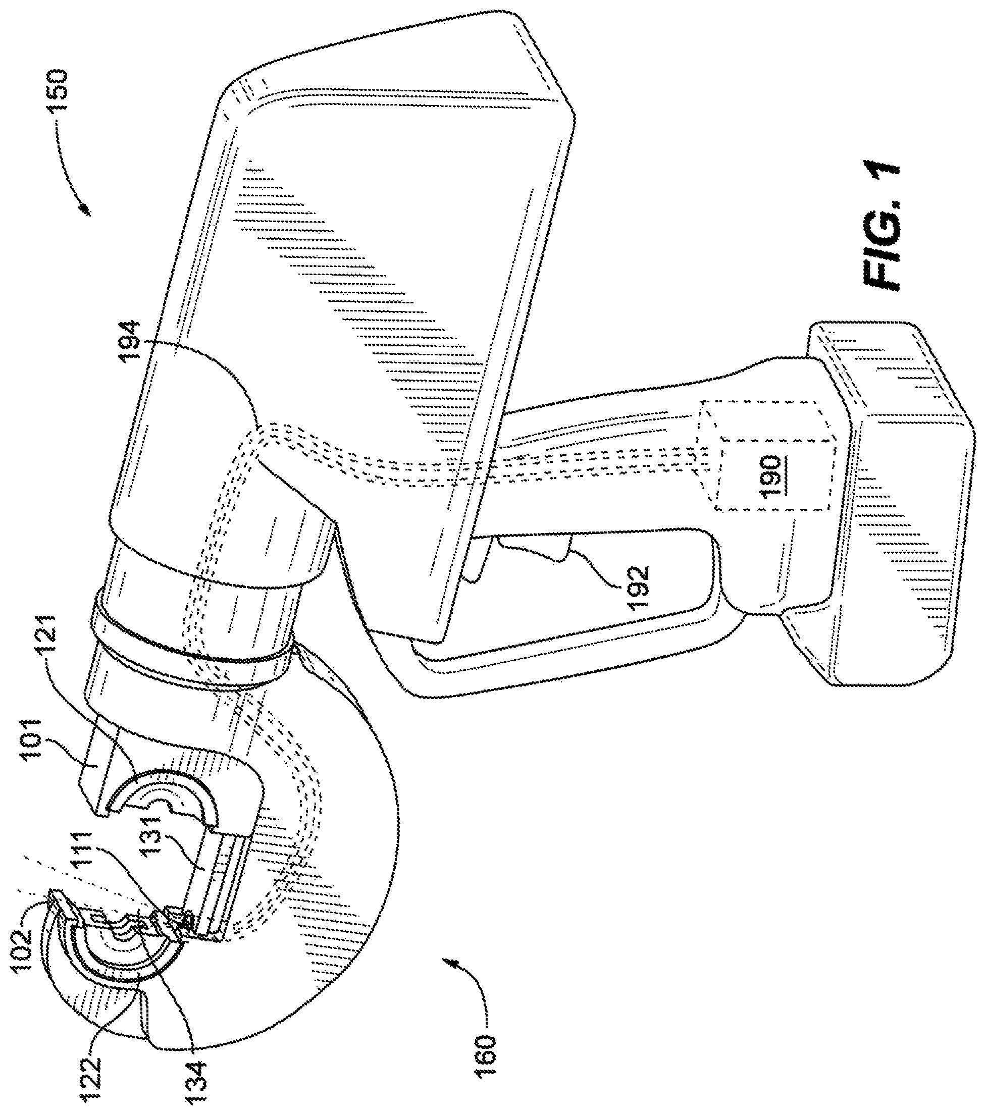 Patent US11784450 — Laser guided tools — Figure 1