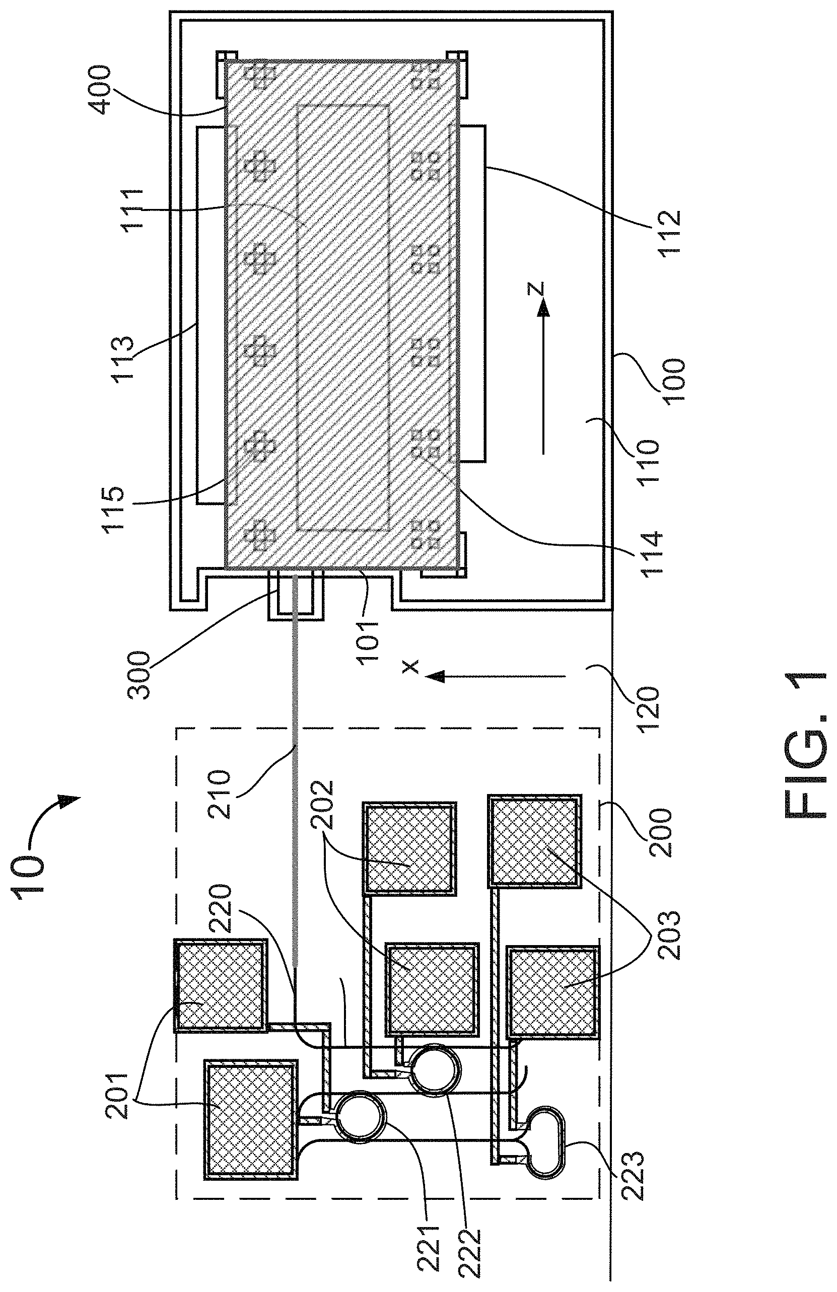 Patent US11784463 — Silicon photonics based tunable laser — Figure 1