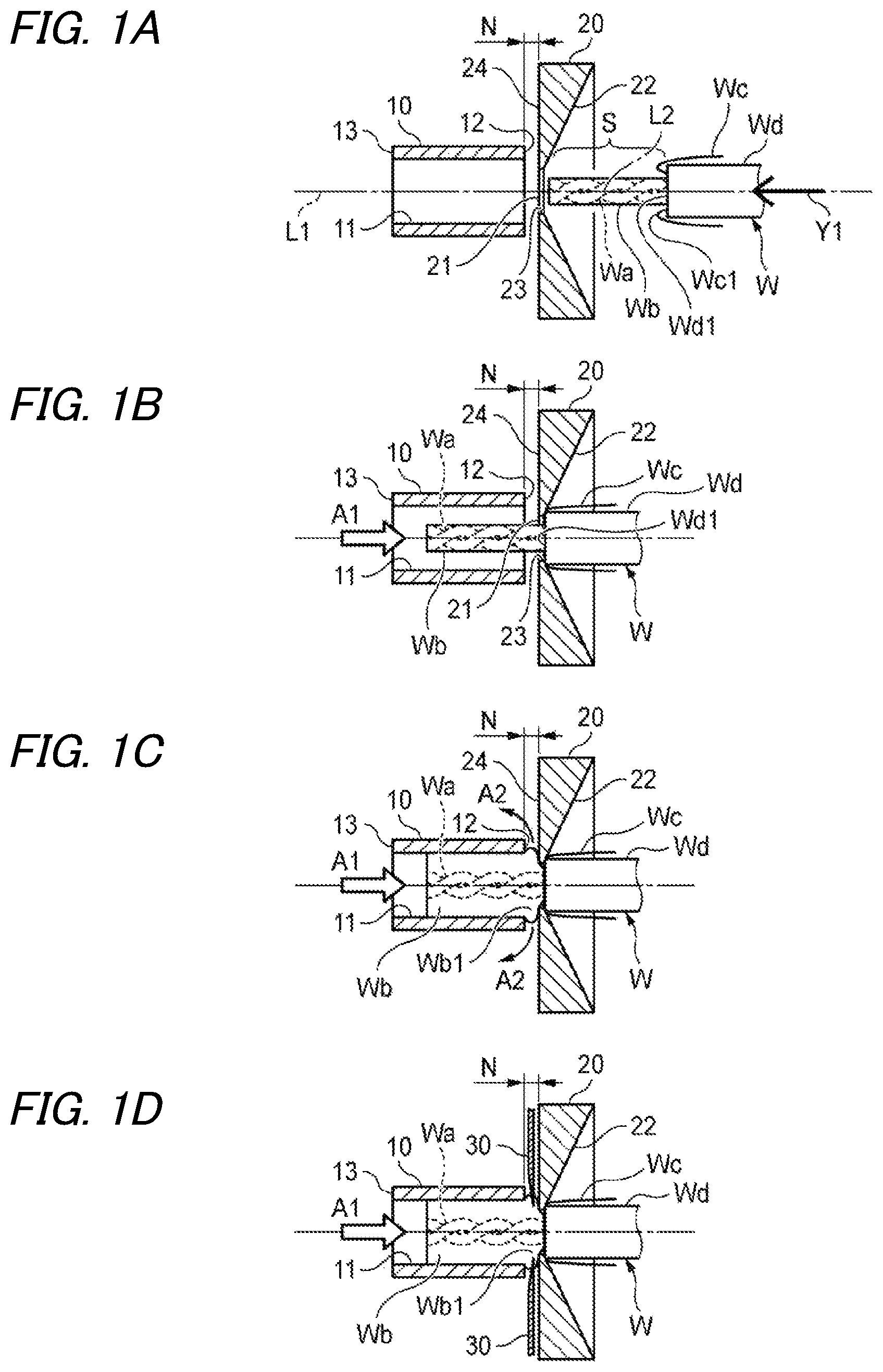 Patent US11784472 — Method and device for stripping metal foil of shield wire — Figure 1