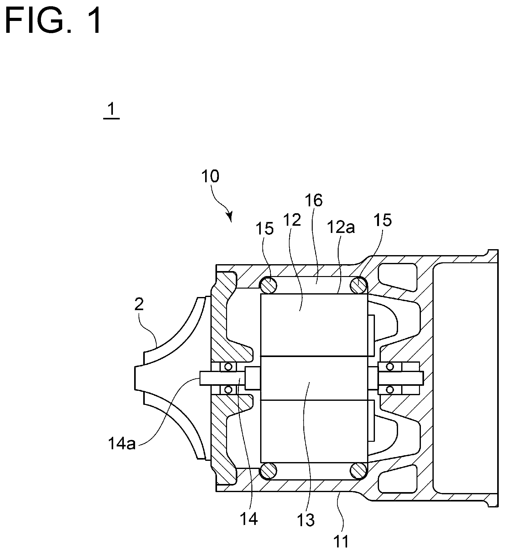 Patent US11784517 — Rotary electric machine with vibration and noise reduction — Figure 1