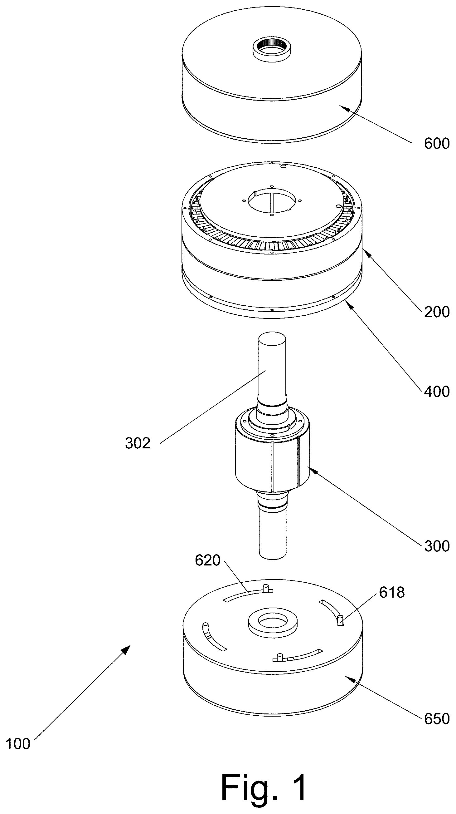 Patent US11784546 — Circumferential flux electric machine with field weakening mechanisms and methods of use — Figure 1