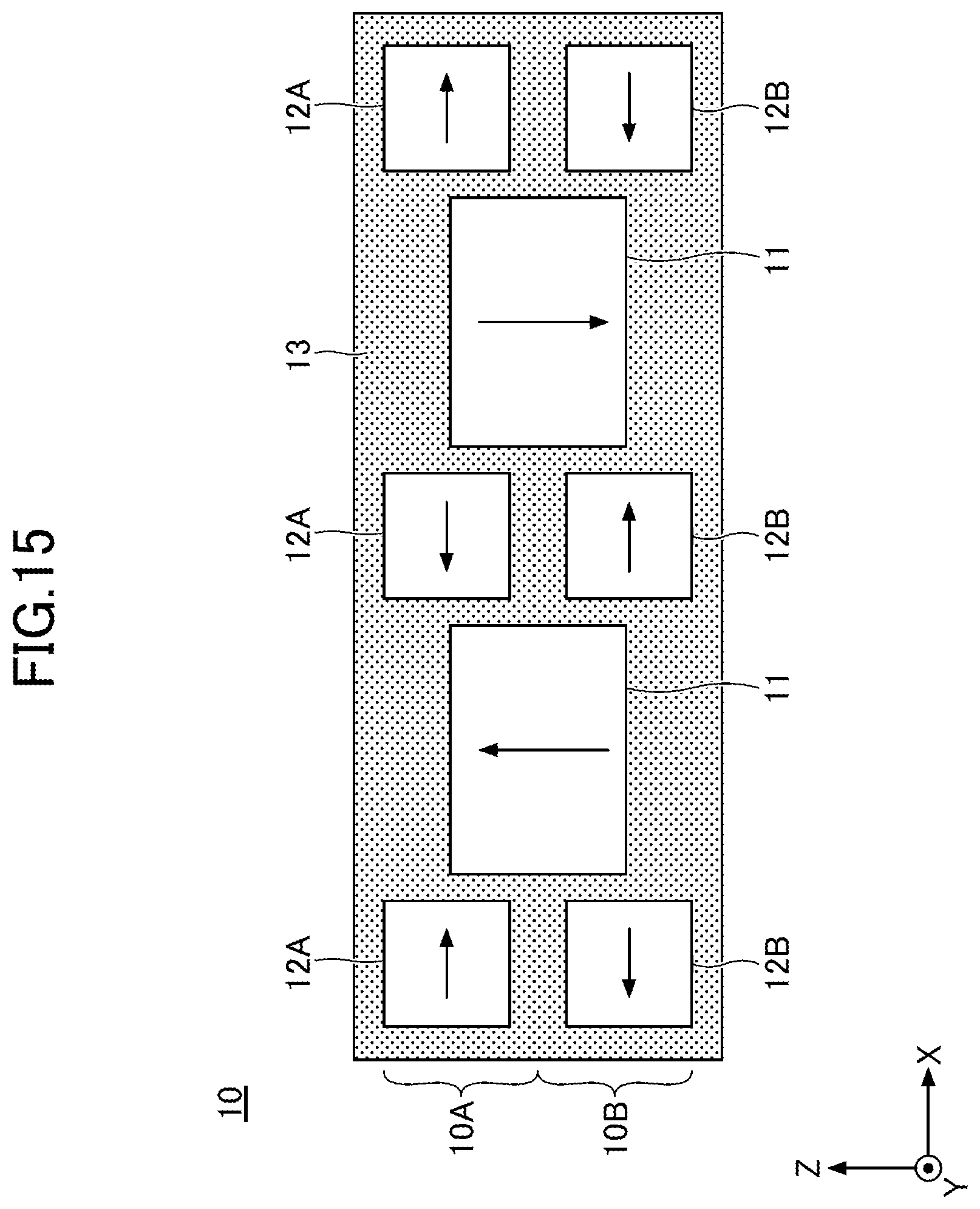 Patent US11784550 Figure 11 – Permanent field magnet, manufacturing method, and linear motor