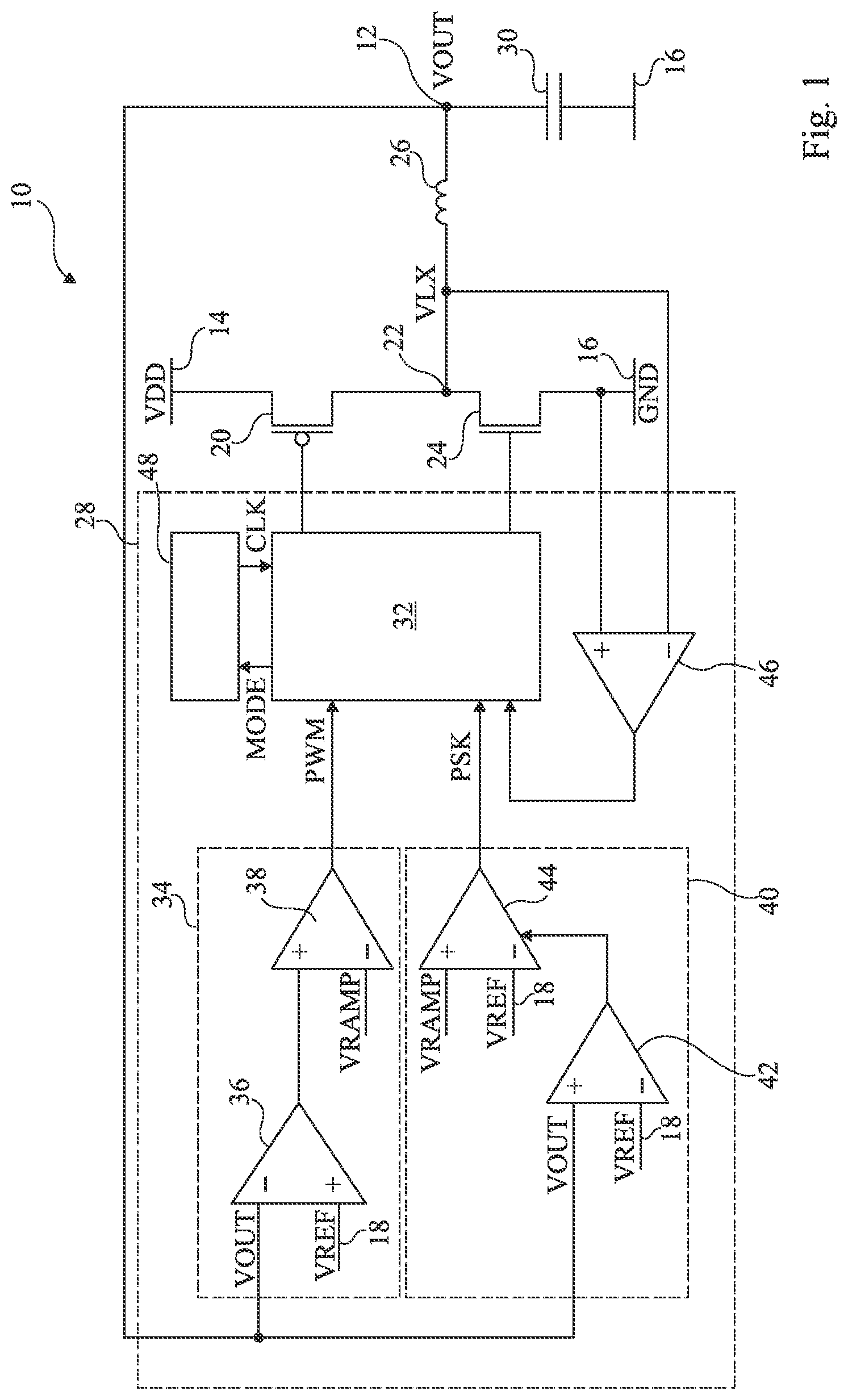 Patent US11784567 Figure 1 – Synchronization of an electronic device