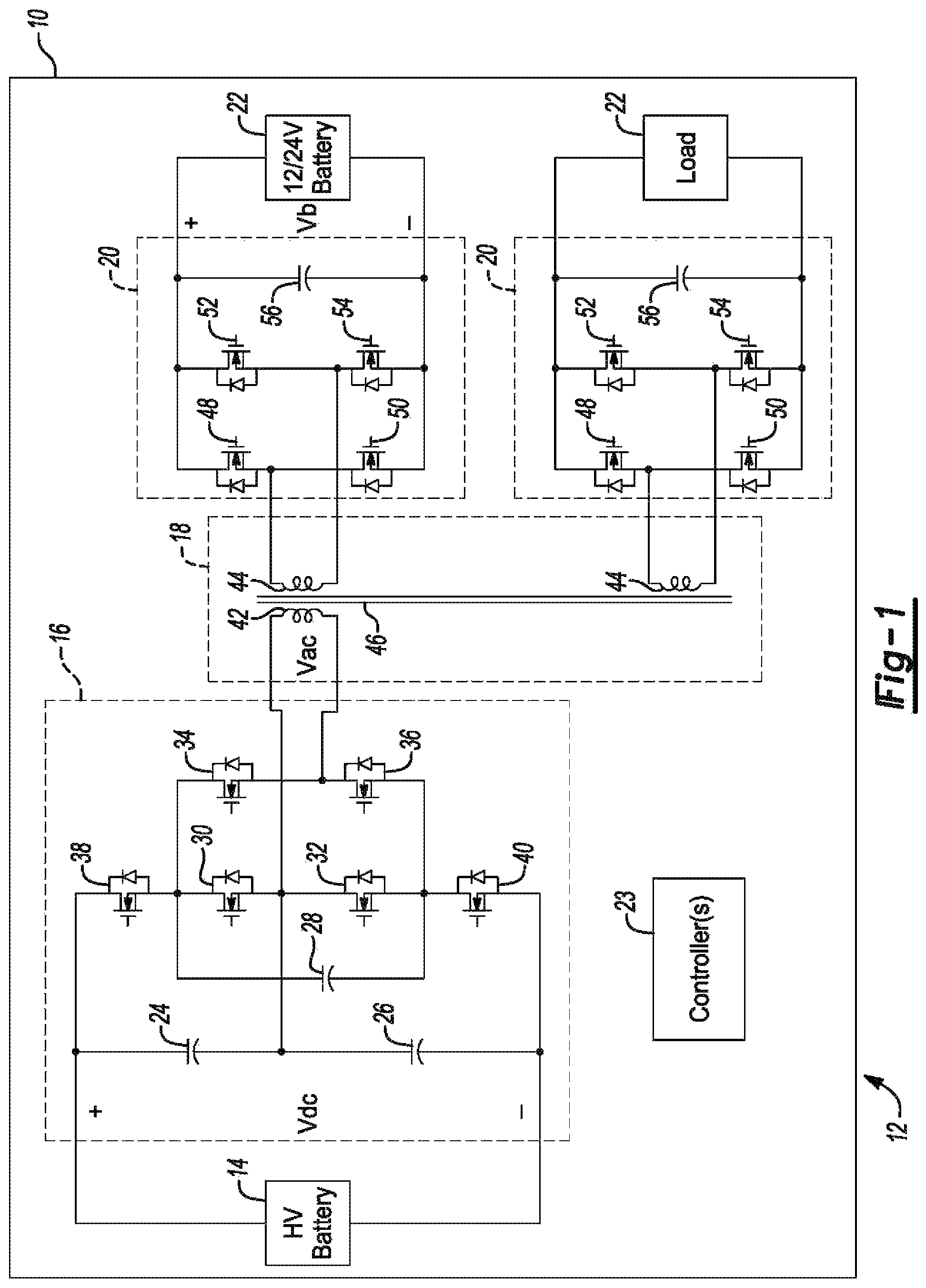 Patent US11784574 — Automotive power converter — Figure 1