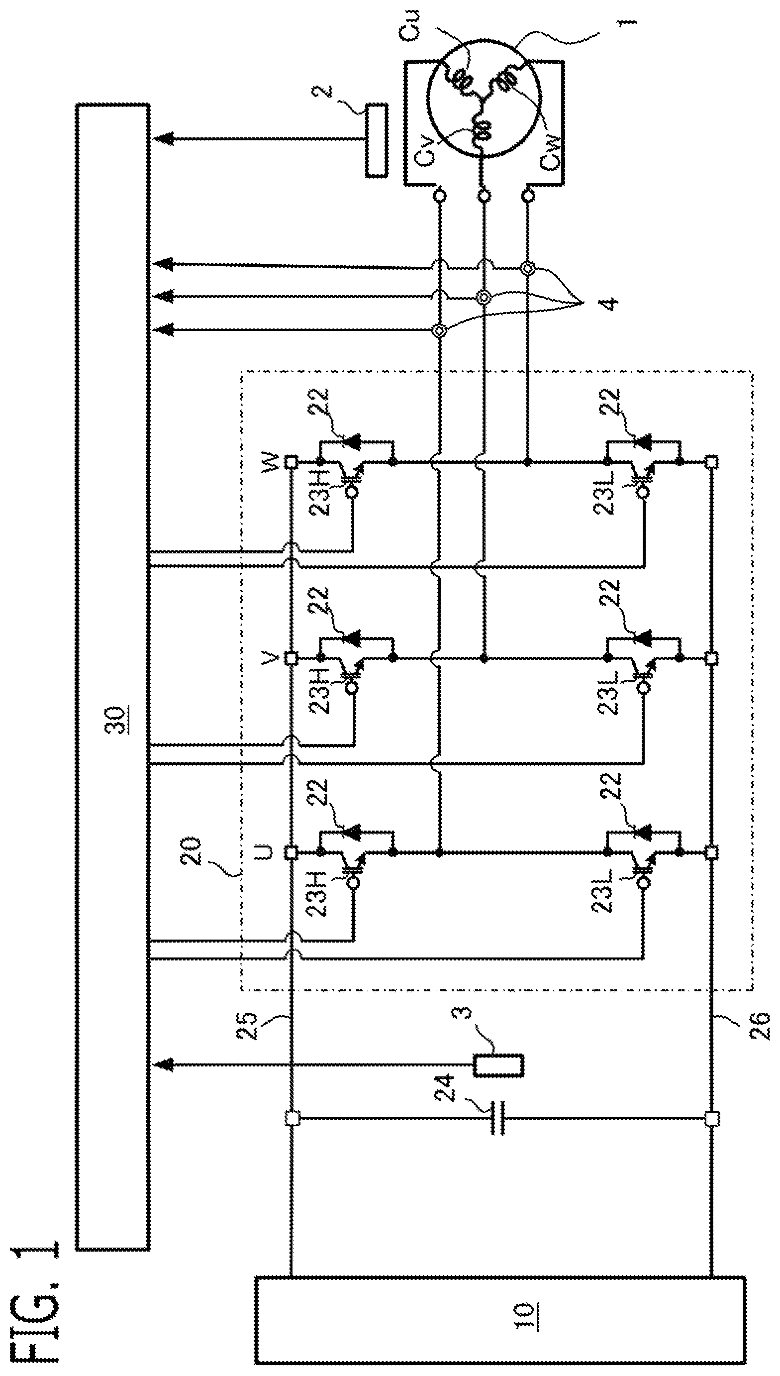 Patent US11784595 — Controller for AC rotary electric machine and electric power steering apparatus — Figure 1