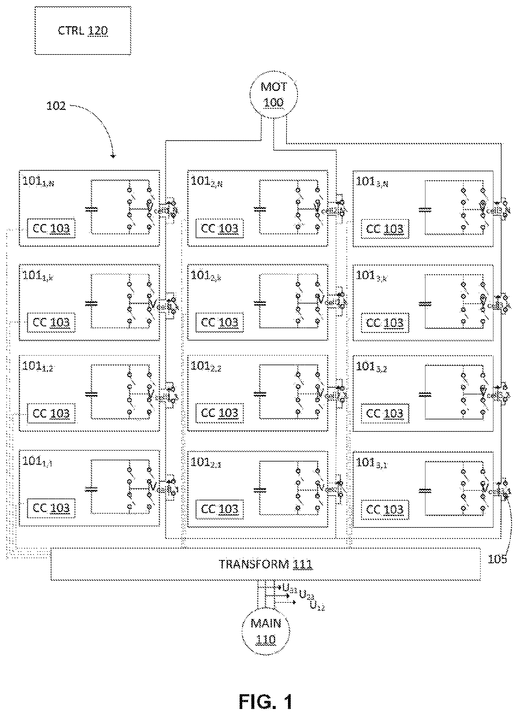 Patent US11784603 — Adapting the deceleration of a motor as a function of an average rectified voltage — Figure 1