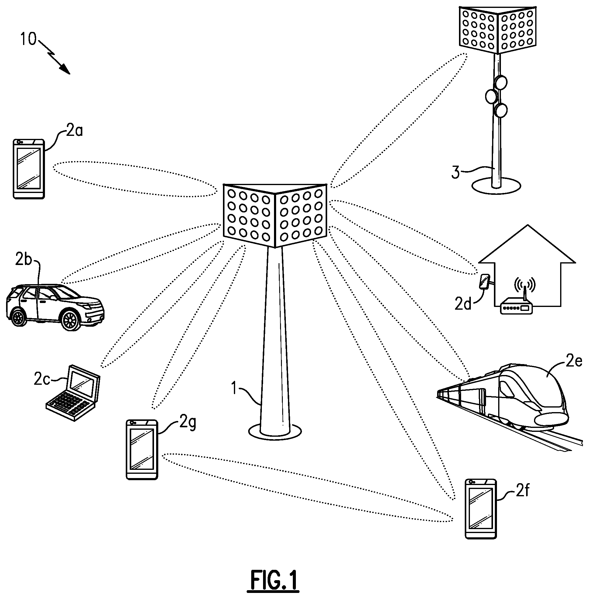 Patent US11784611 — Power amplifier antenna structure — Figure 1