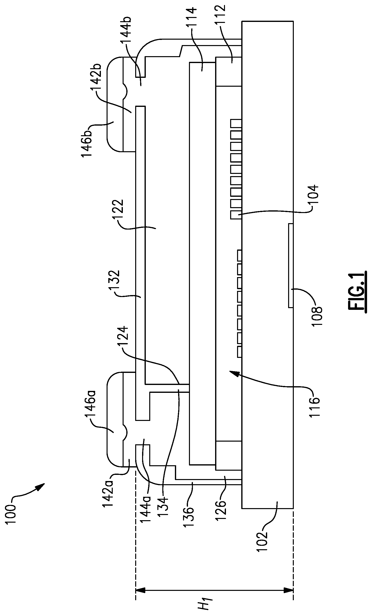 Patent US11784622 — Laser-marked packaged surface acoustic wave devices — Figure 1