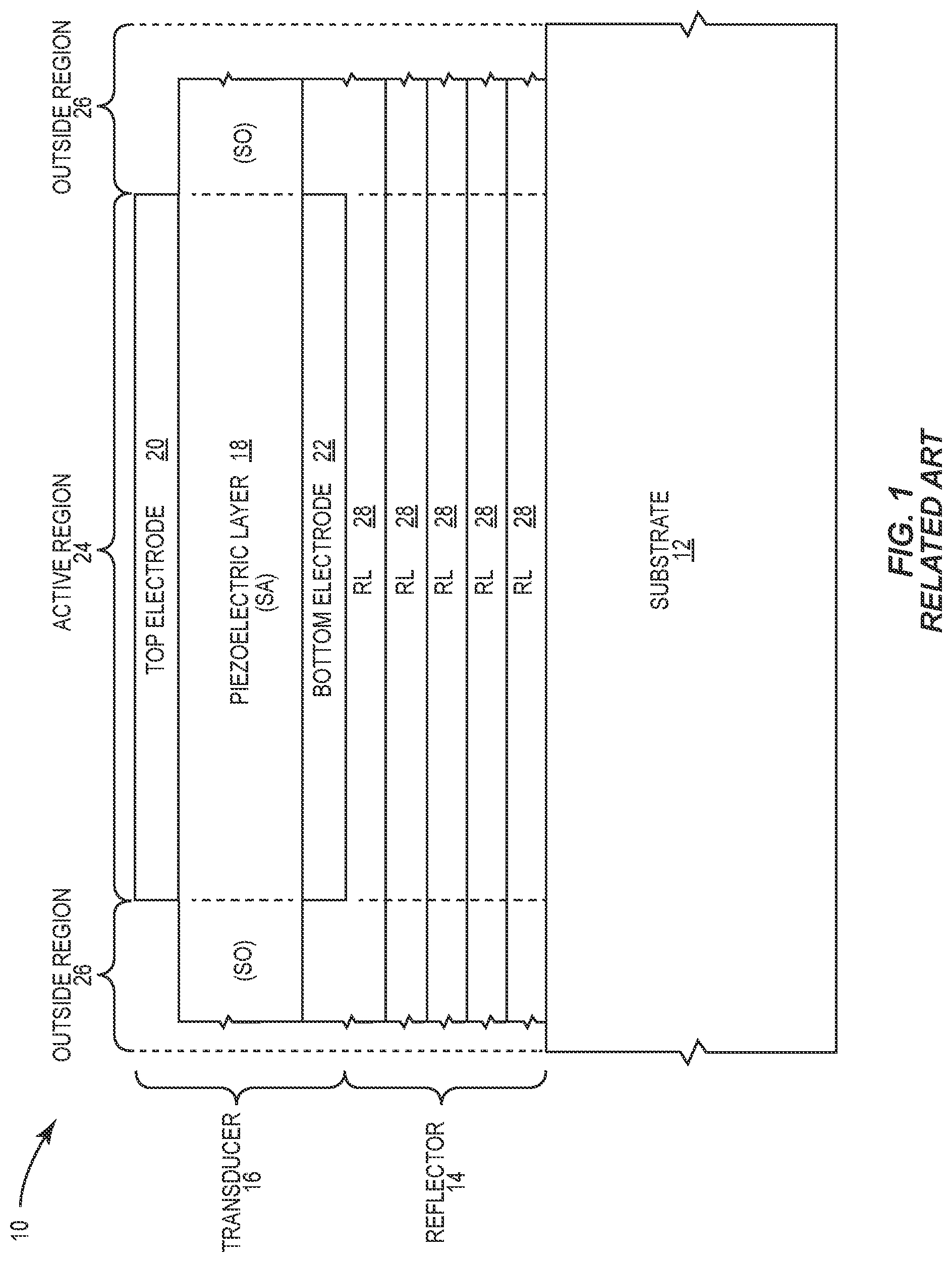 Patent US11784628 — Bi-polar border region in piezoelectric device — Figure 1