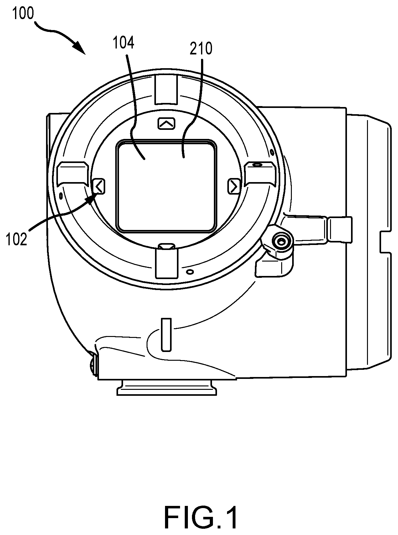 Patent US11784643 — Capacitive button interface assembly — Figure 1