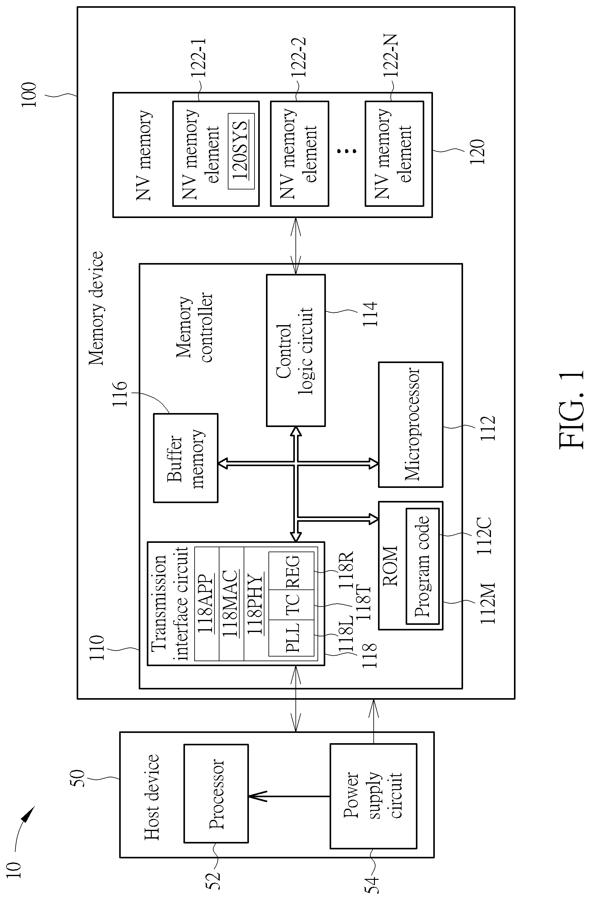 Patent US11784652 — Method and apparatus for performing on-system phase-locked loop management in memory device — Figure 1