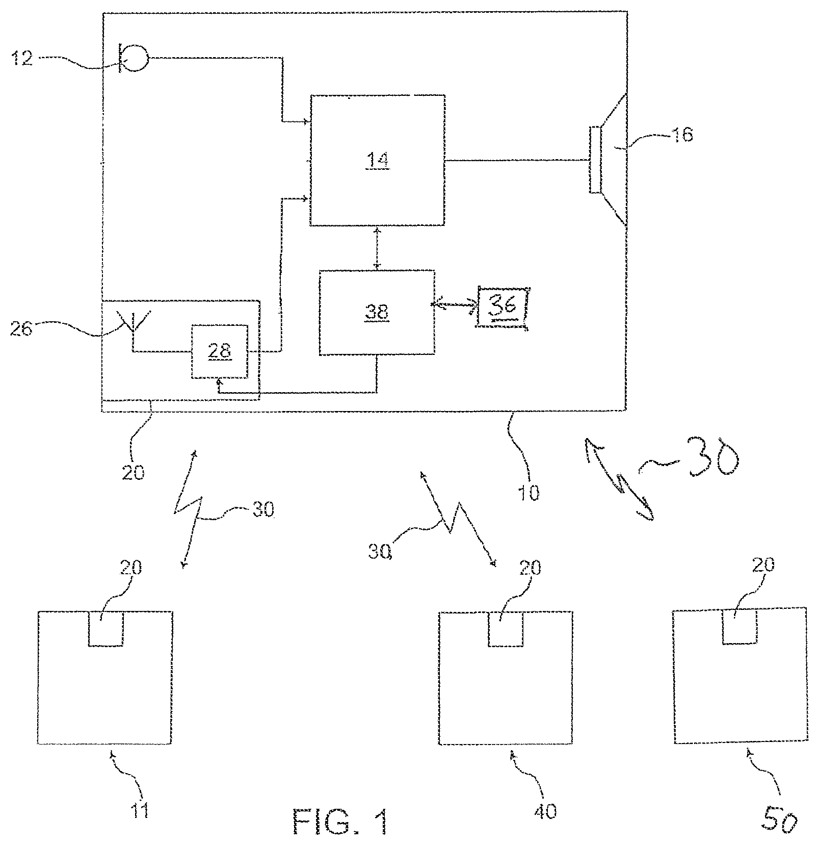 Patent US11784678 — Audio stream detection — Figure 1