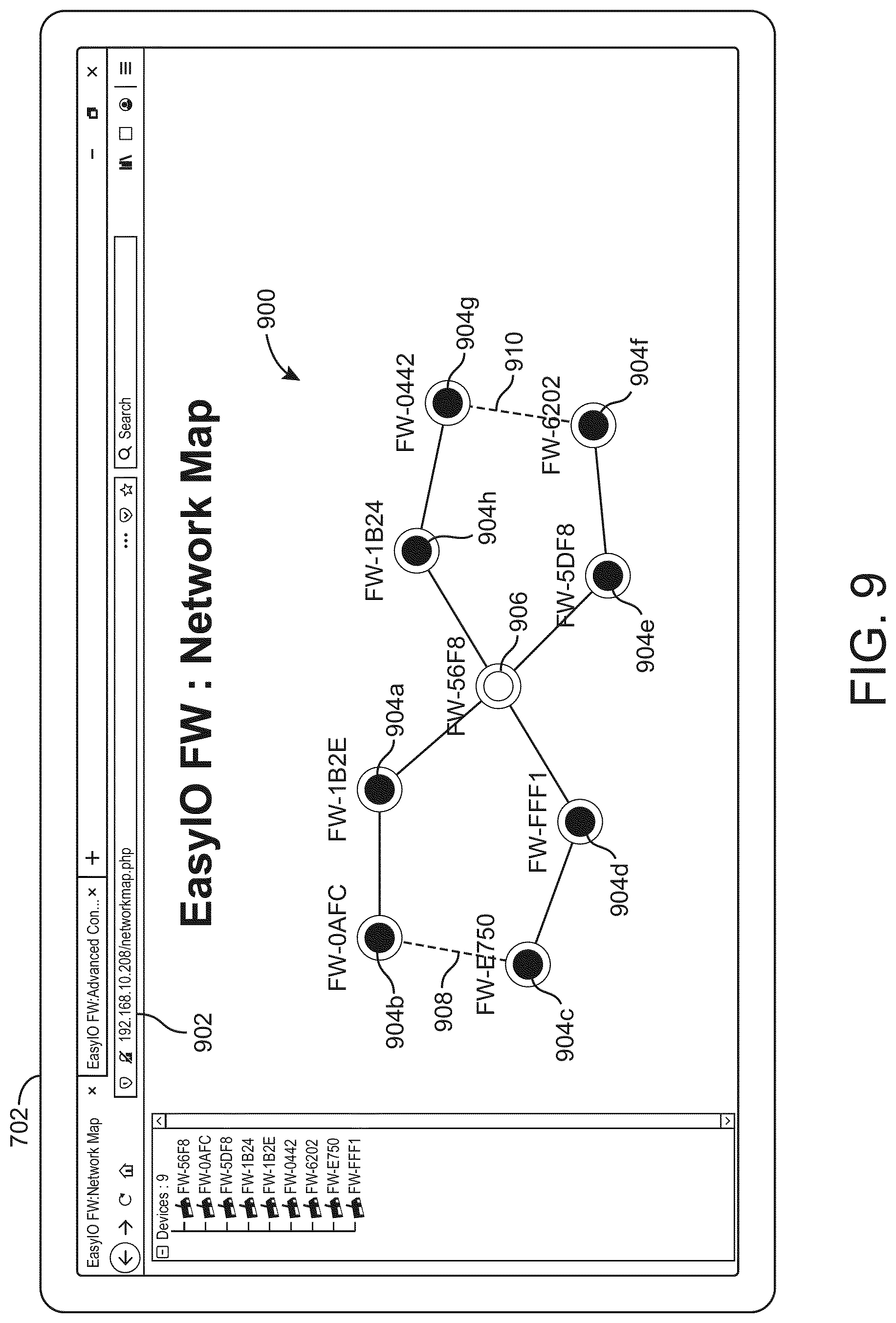 Patent US11784680 Figure 9 – Controller network with break warning features