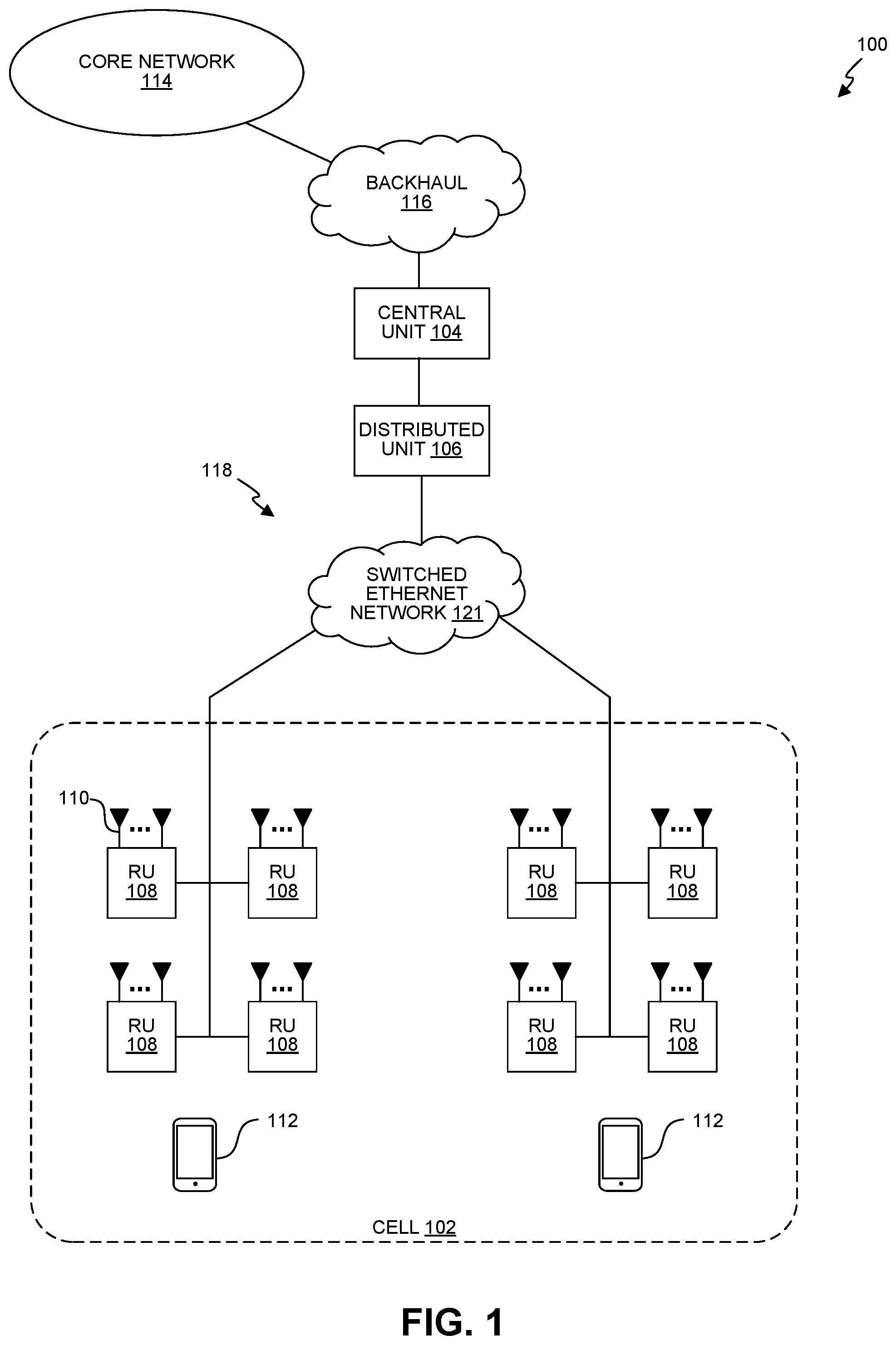 Patent US11784696 — Beam tracking in a base station — Figure 1