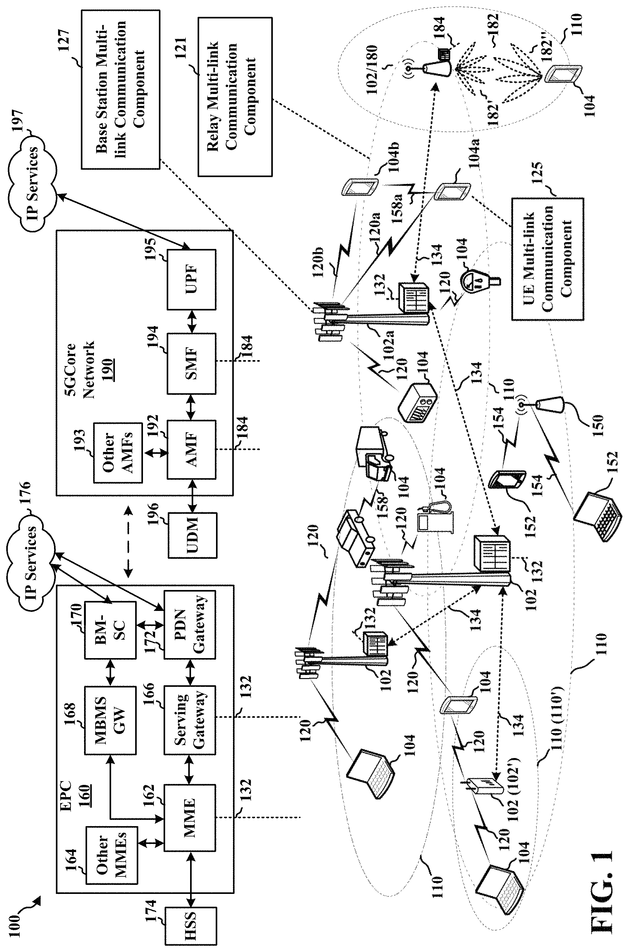 Patent US11784707 — Techniques for sidelink relay — Figure 1