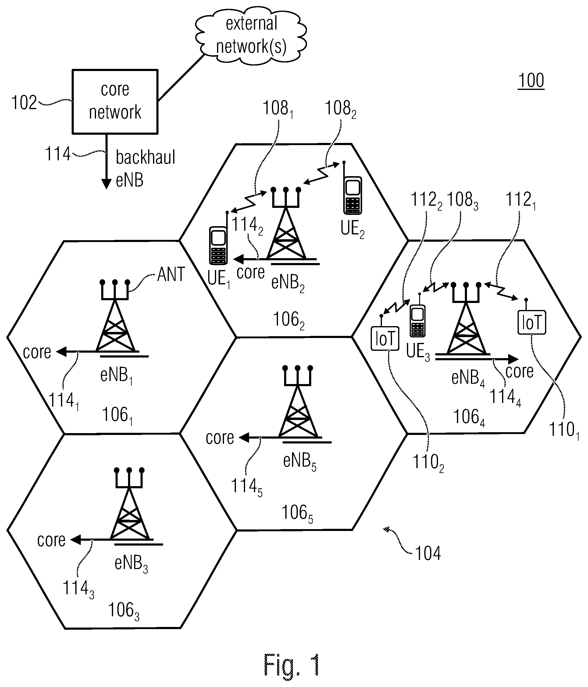 Patent US11784730 — Apparatus, system and method for improving position estimation and/or communication performance in a wireless communication network — Figure 1