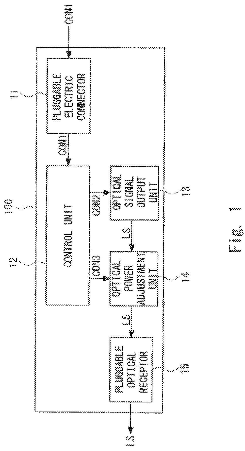Patent US11784739 — Wavelength-tunable pluggable optical module, optical communication system and wavelength change method of wavelength-tunable pluggable optical module — Figure 1