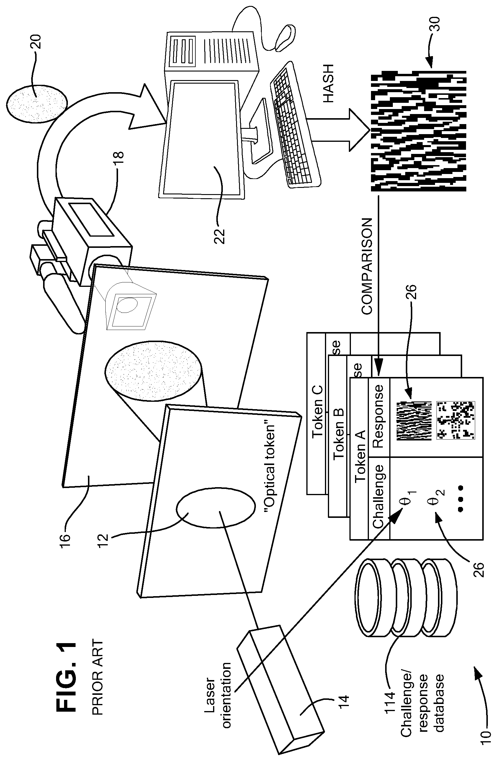 Patent US11784805 — Ultra high entropy material-based non-reversible spectral signature generation via quantum dots — Figure 1