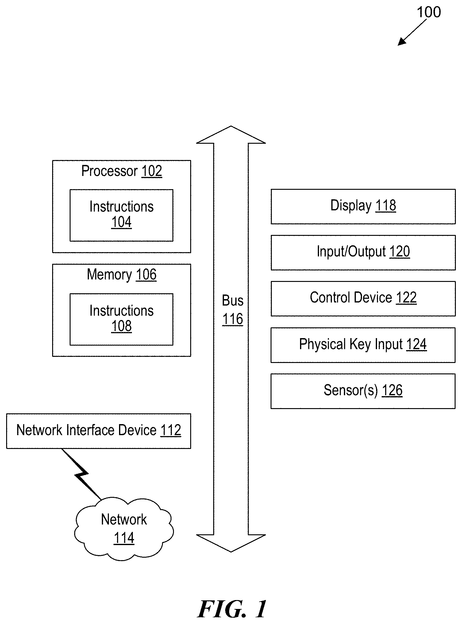 Patent US11784818 — Exchange and display of digital content — Figure 1