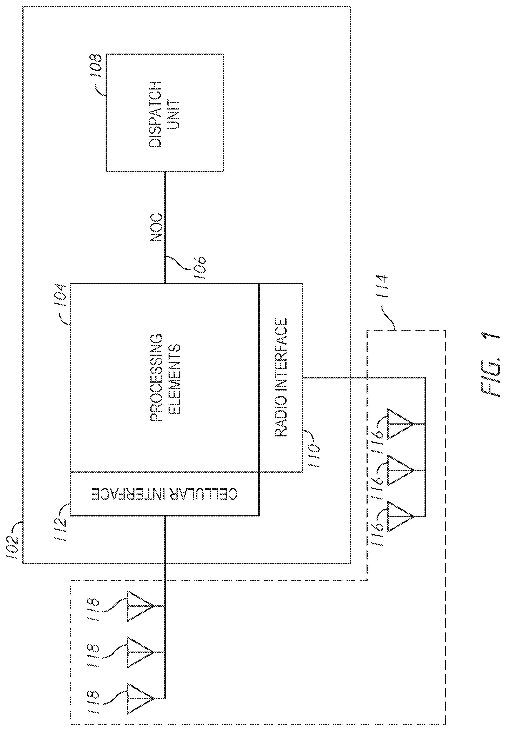 Patent US11784923 — System for optimizing routing of communication between devices and resource reallocation in a network — Figure 1