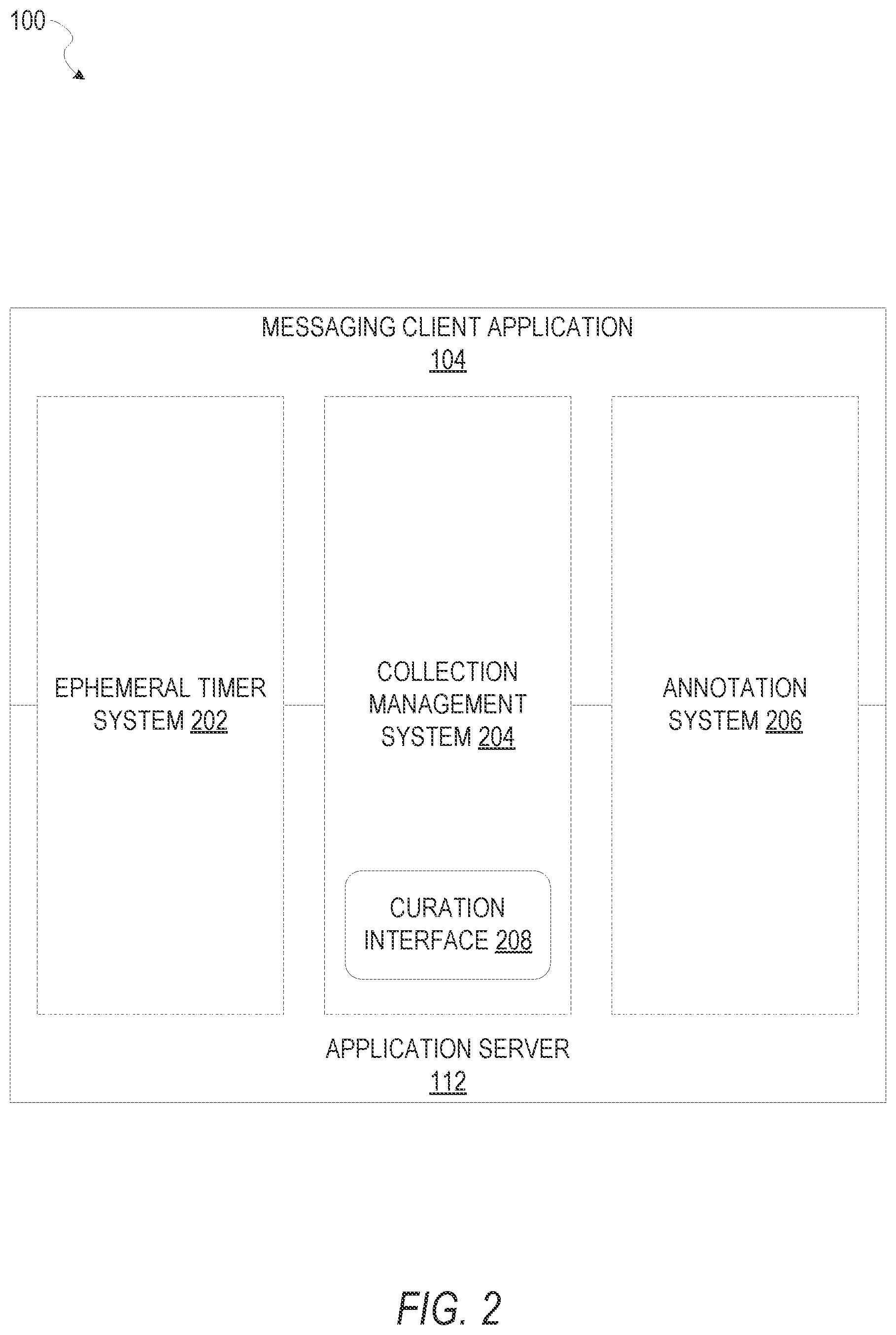 Patent US11784957 Figure 2 – Messaging system