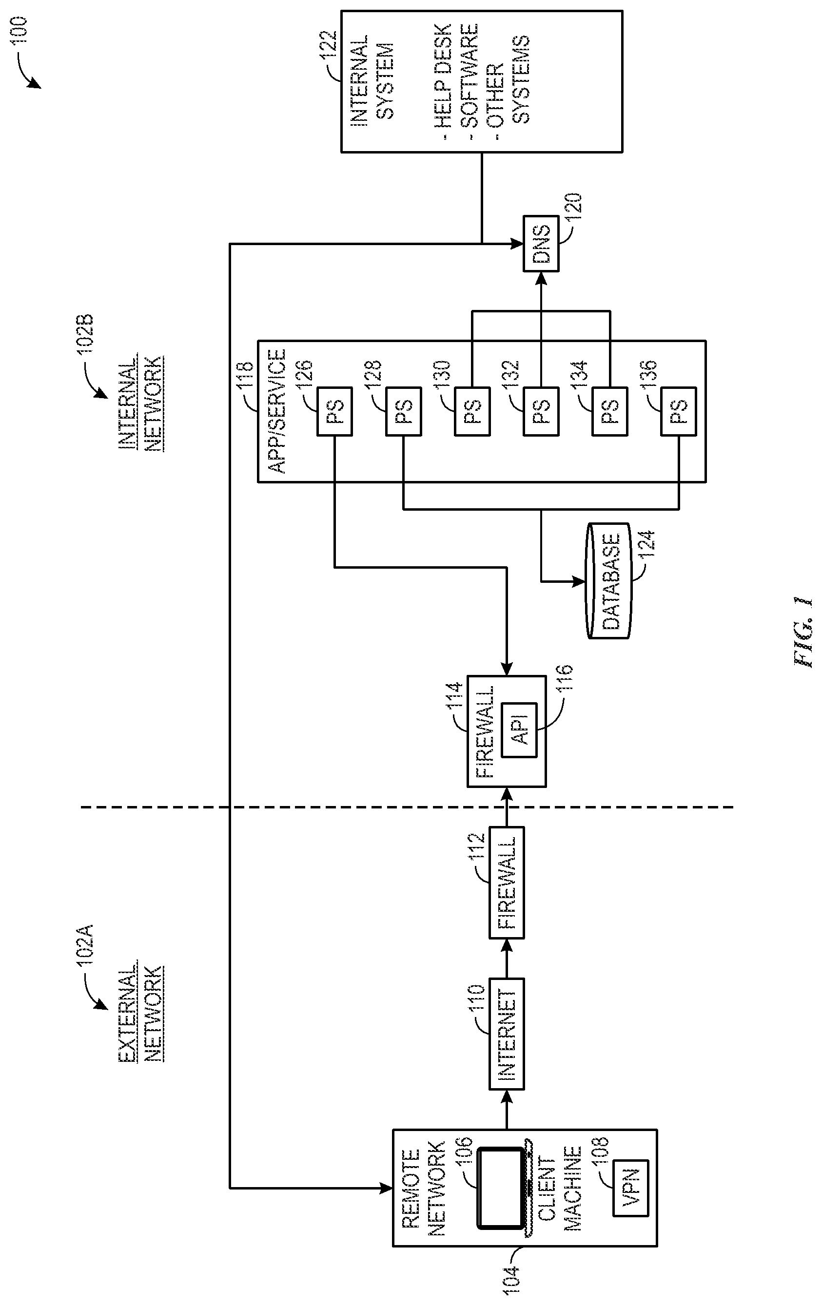 Patent US11784968 — Distributed domain name systems and methods — Figure 1