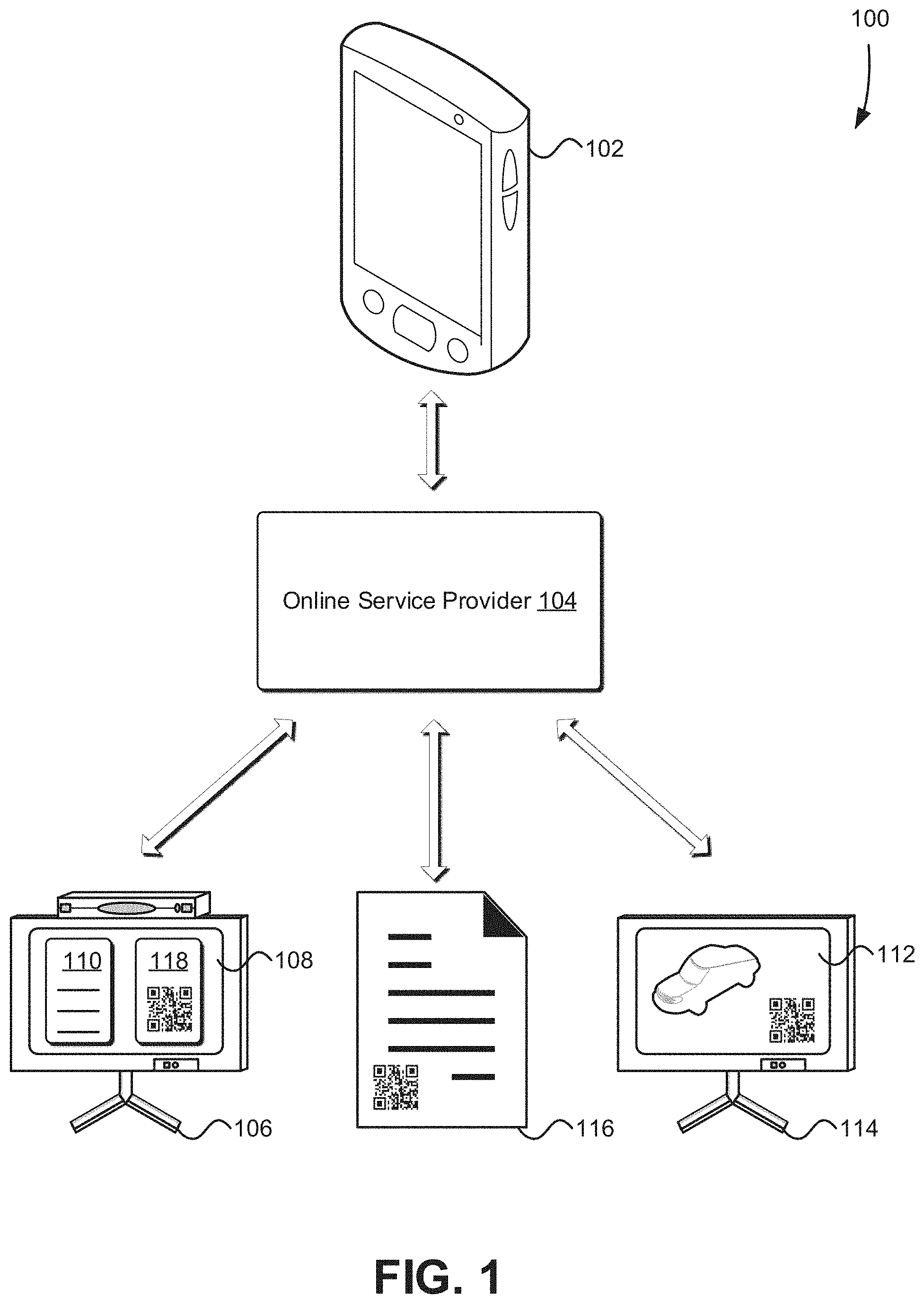 Patent US11785001 — Image-based access to data — Figure 1