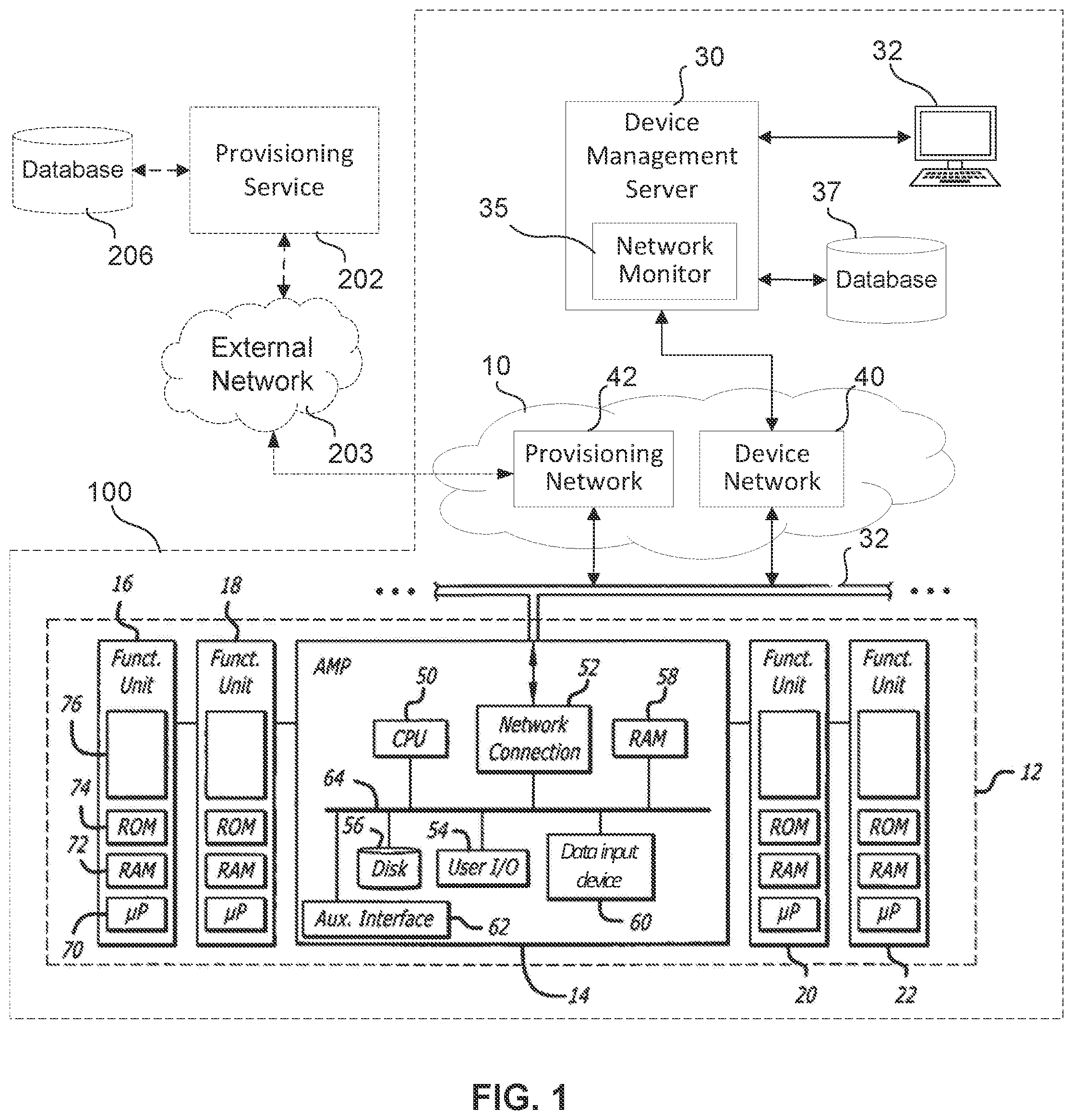 Patent US11785047 — Automatic network provisioning of a medical device — Figure 1