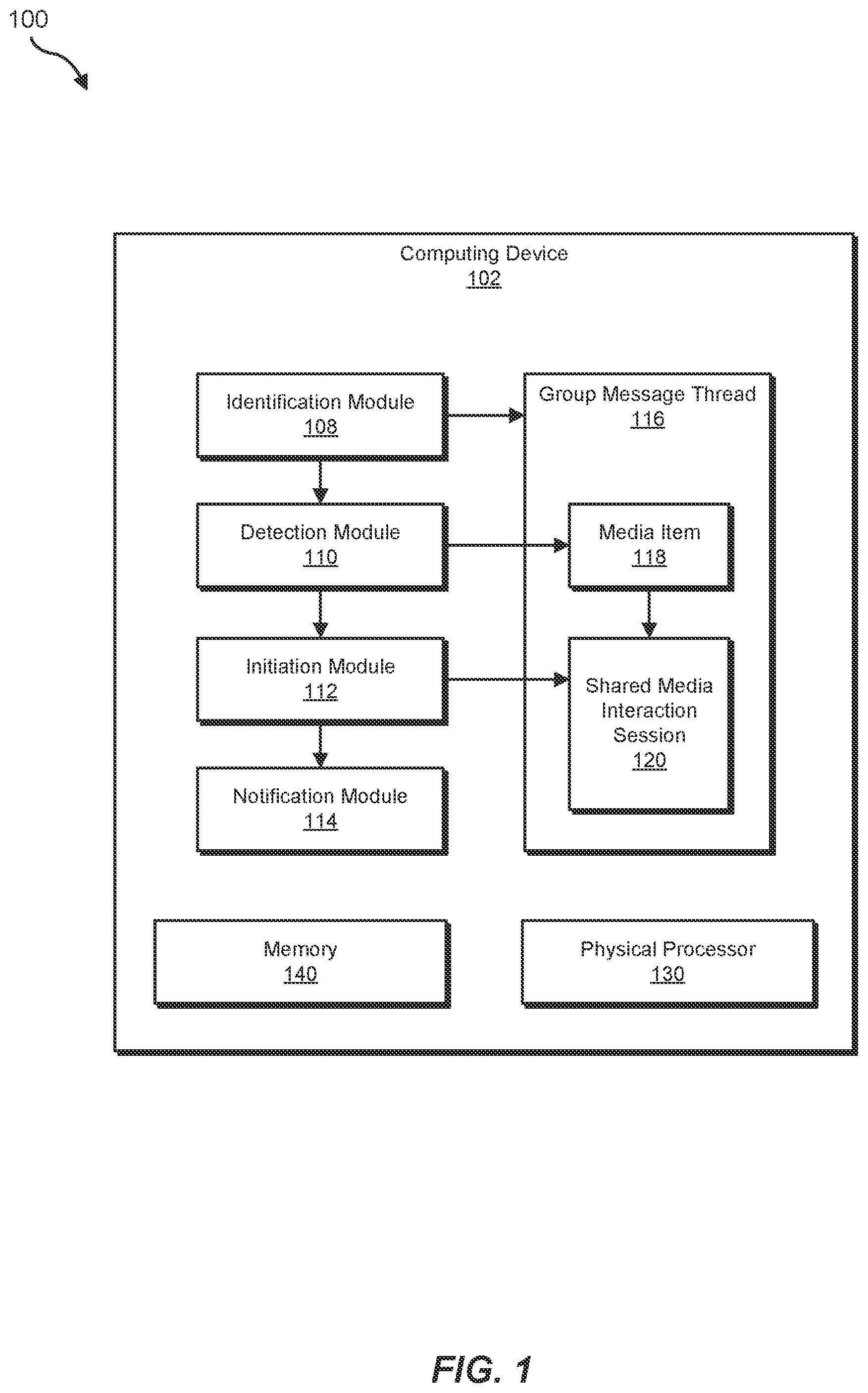 Patent US11785062 — Systems and methods for enabling shared media interactions — Figure 1