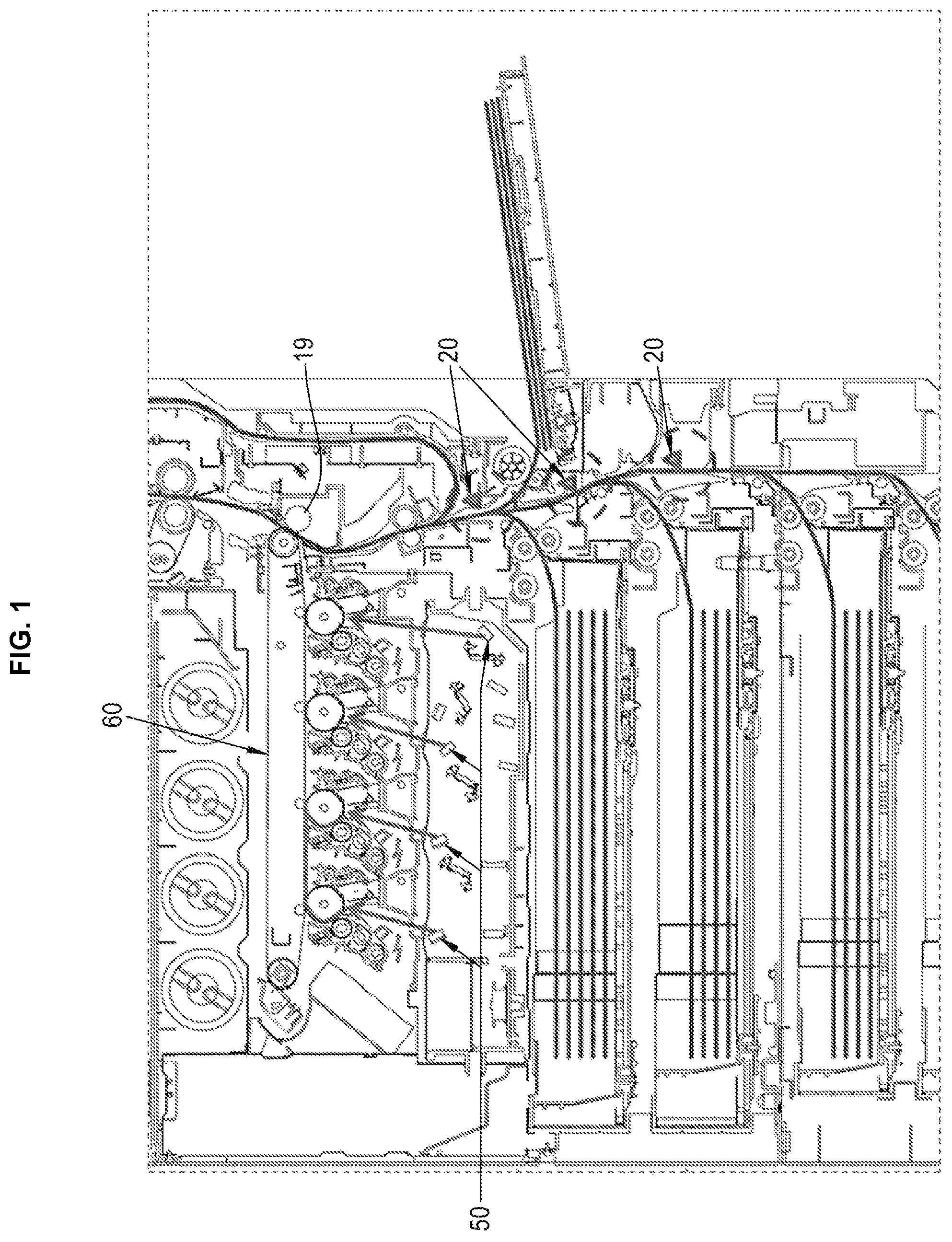 Patent US11785158 — Belt transfer type multi-function device and control method thereof — Figure 1