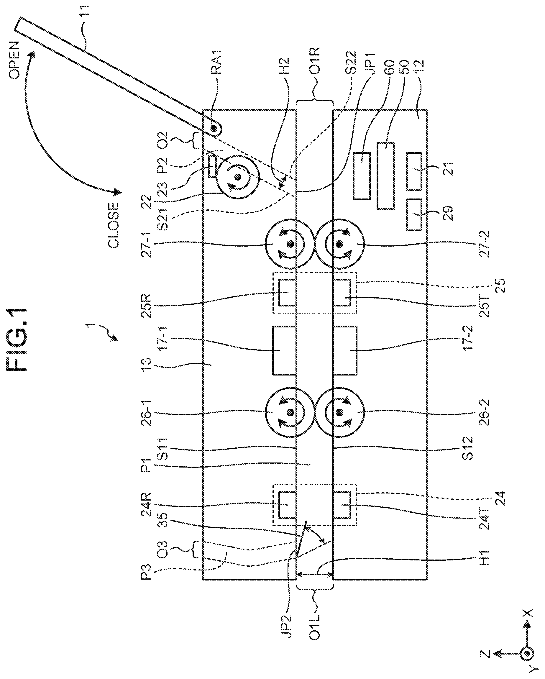 Patent US11785160 — Image reading apparatus, electronic device, and control method — Figure 1