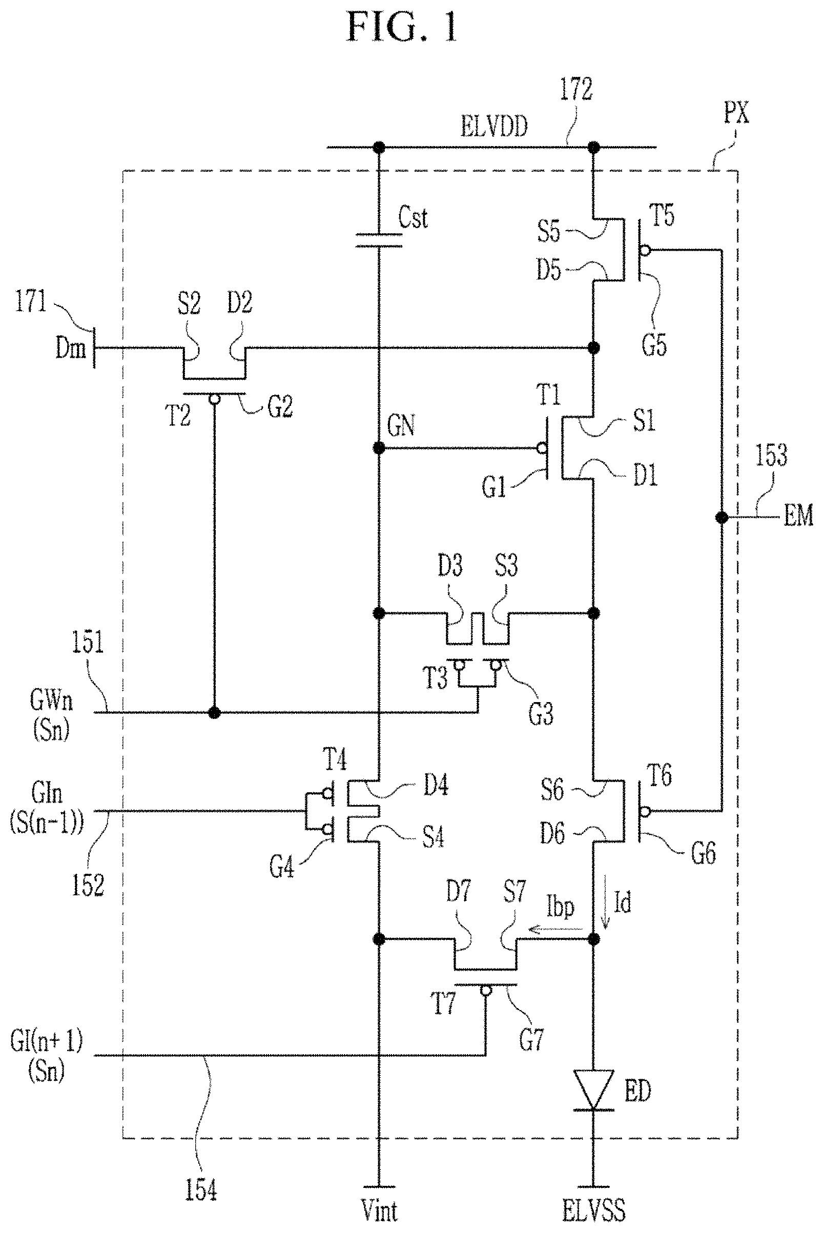 Patent US11785171 — Display device having an emission layer — Figure 1