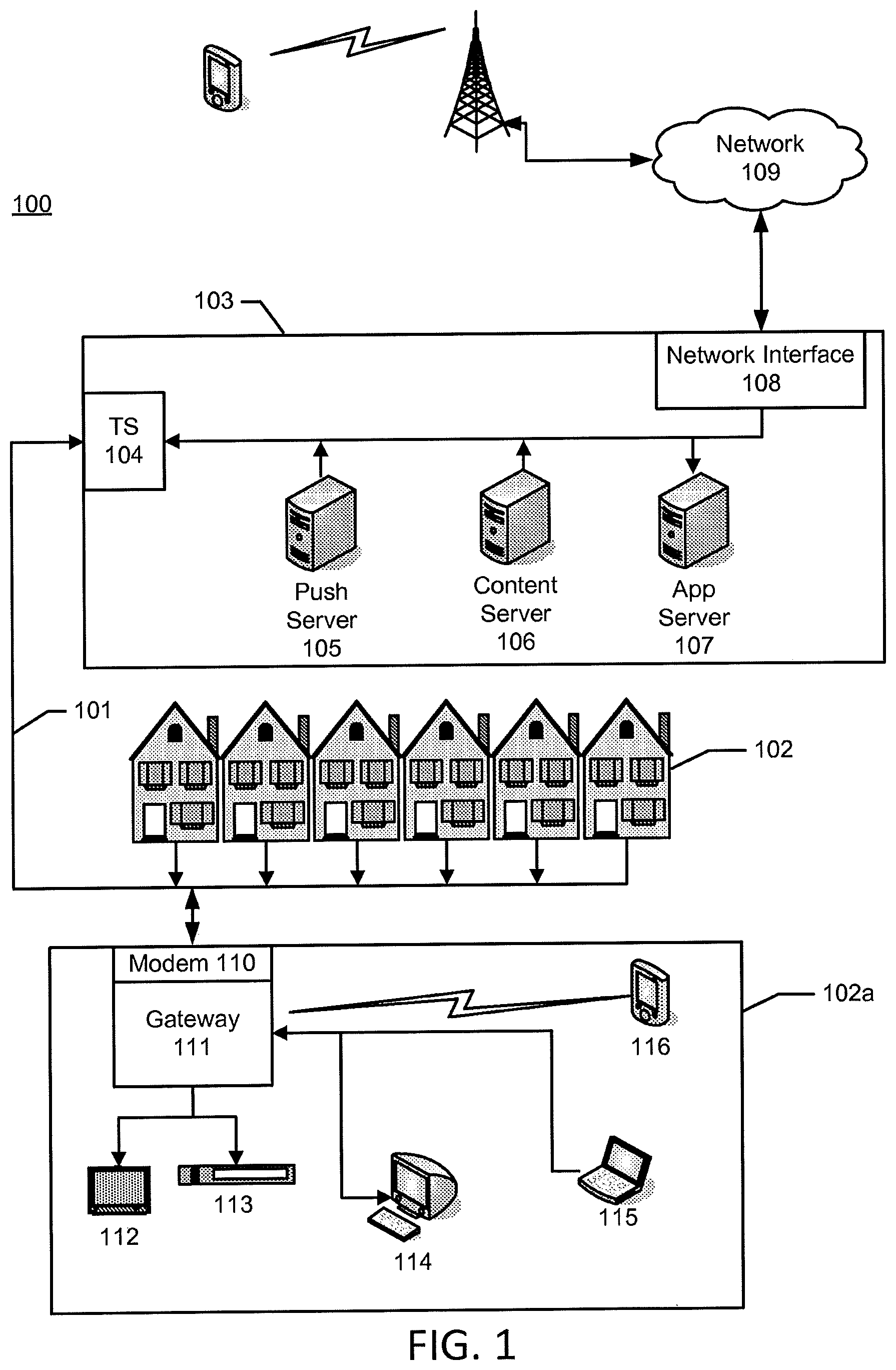 Patent US11785269 — Content item transmission — Figure 1