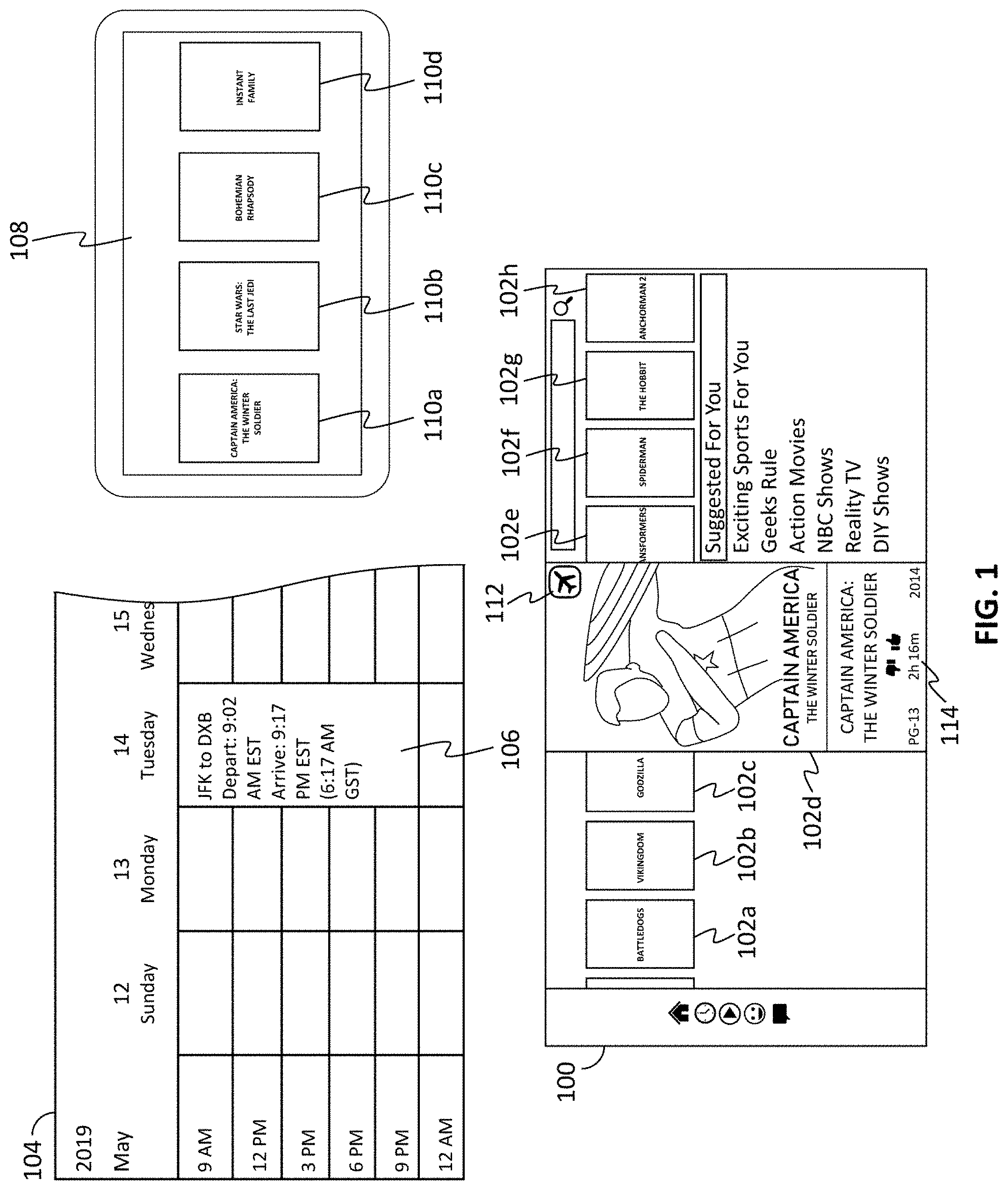 Patent US11785287 — Systems and methods for controlling access from a first content platform to content items available on a second content platform — Figure 1