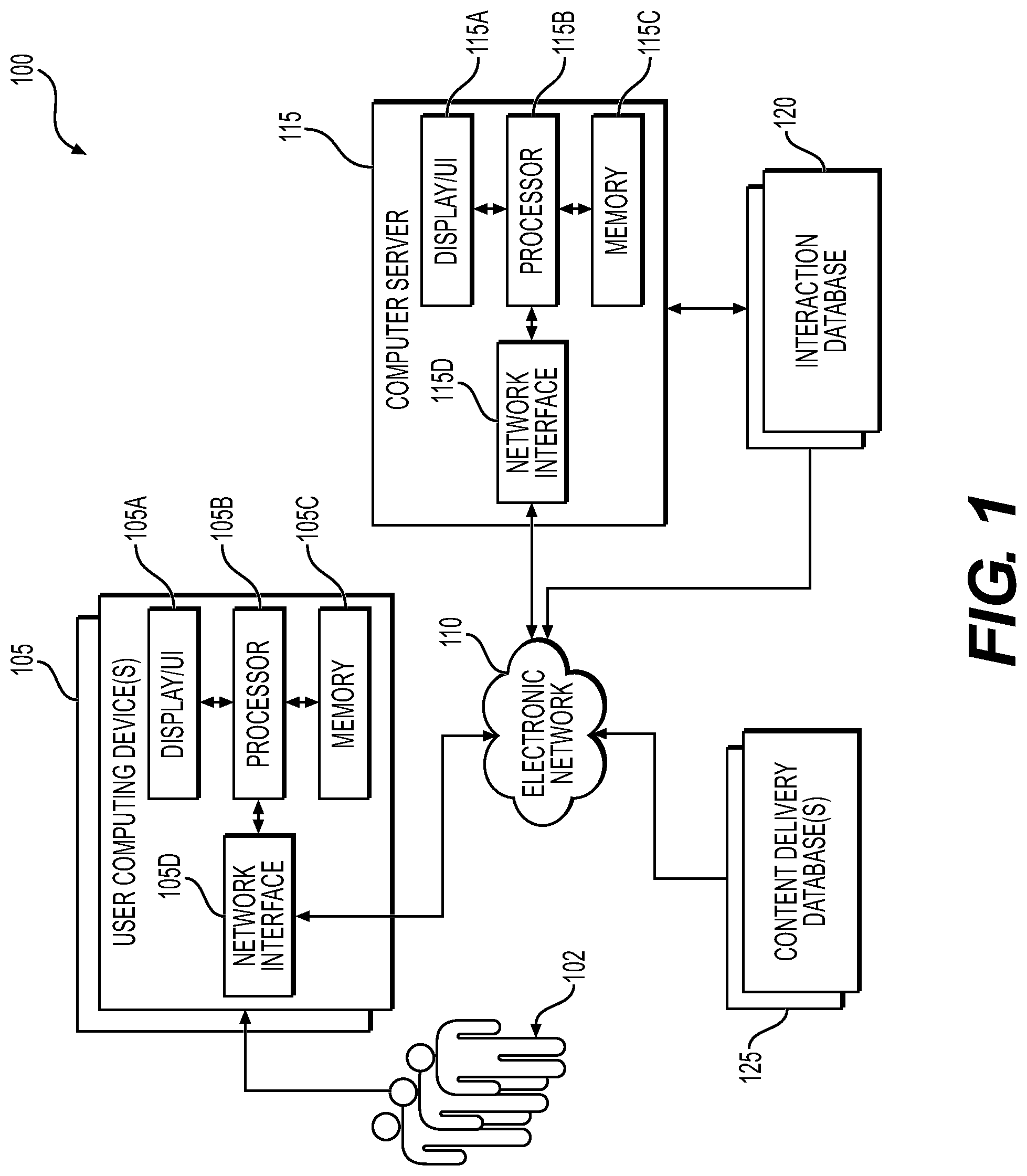 Patent US11785307 — Systems and methods for synchronous group device transmission of live streaming media and related user interfaces — Figure 1