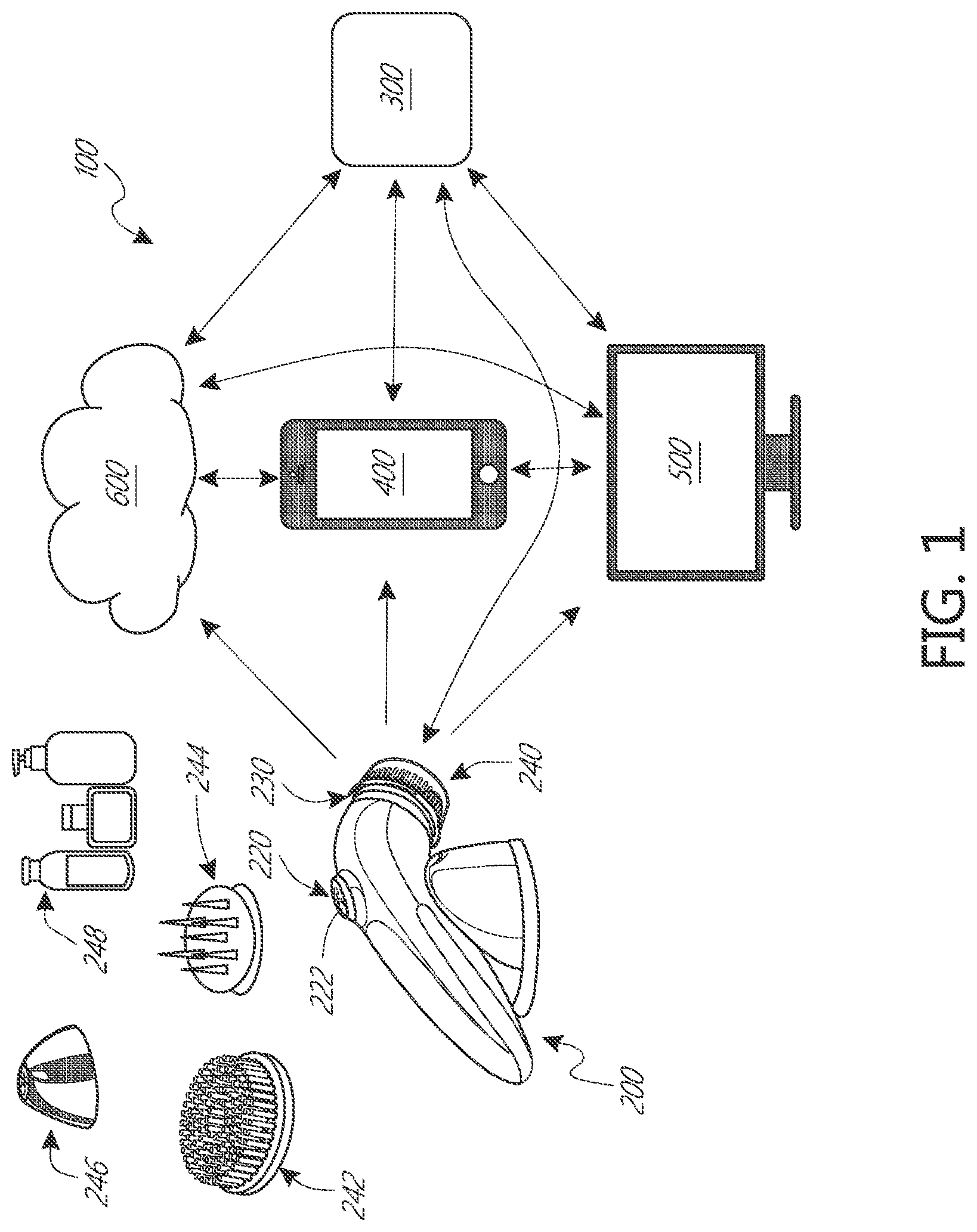 Patent US11785330 — Personal care device with camera — Figure 1