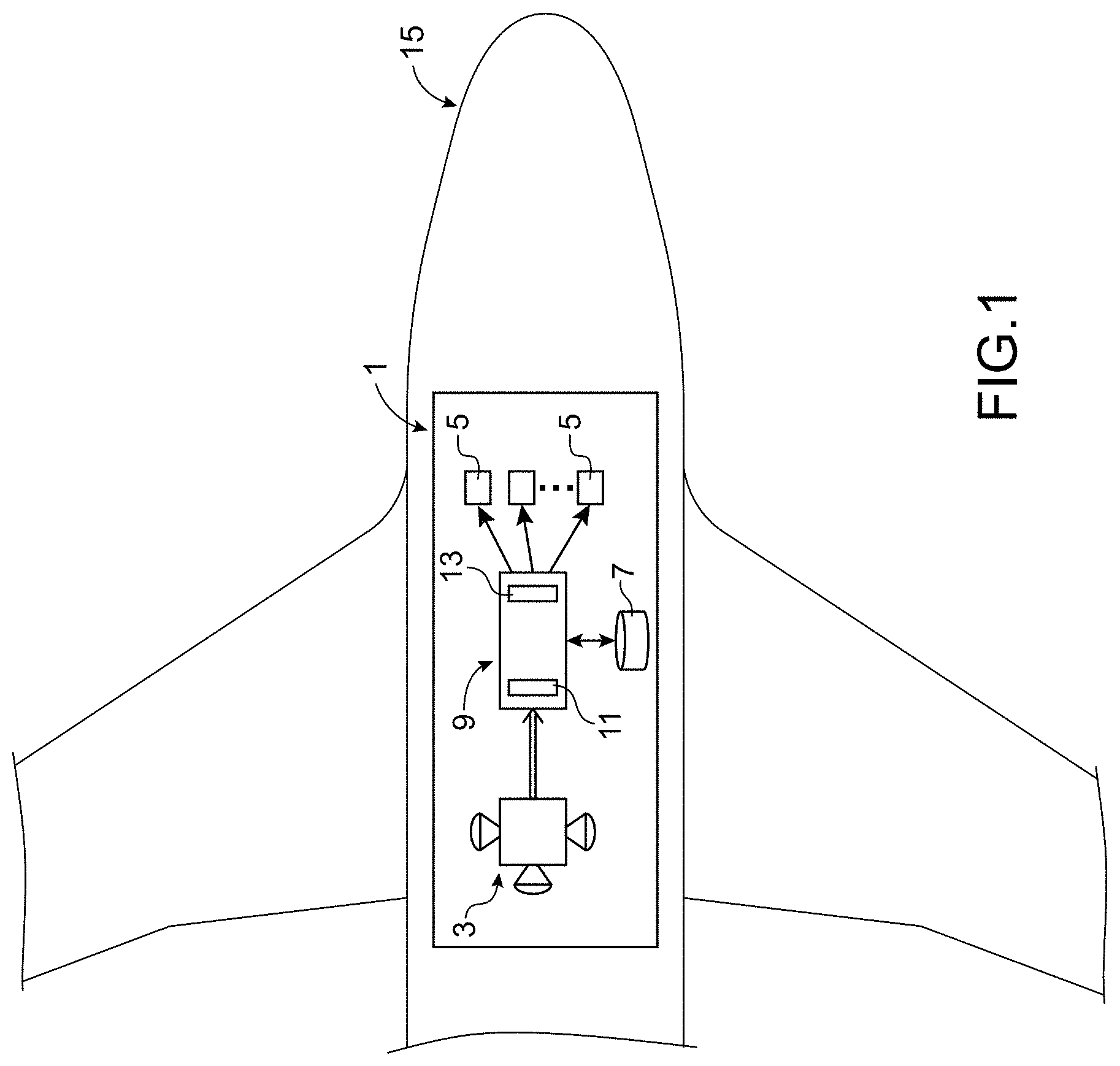 Patent US11785343 — Visual display system and method in an aircraft — Figure 1