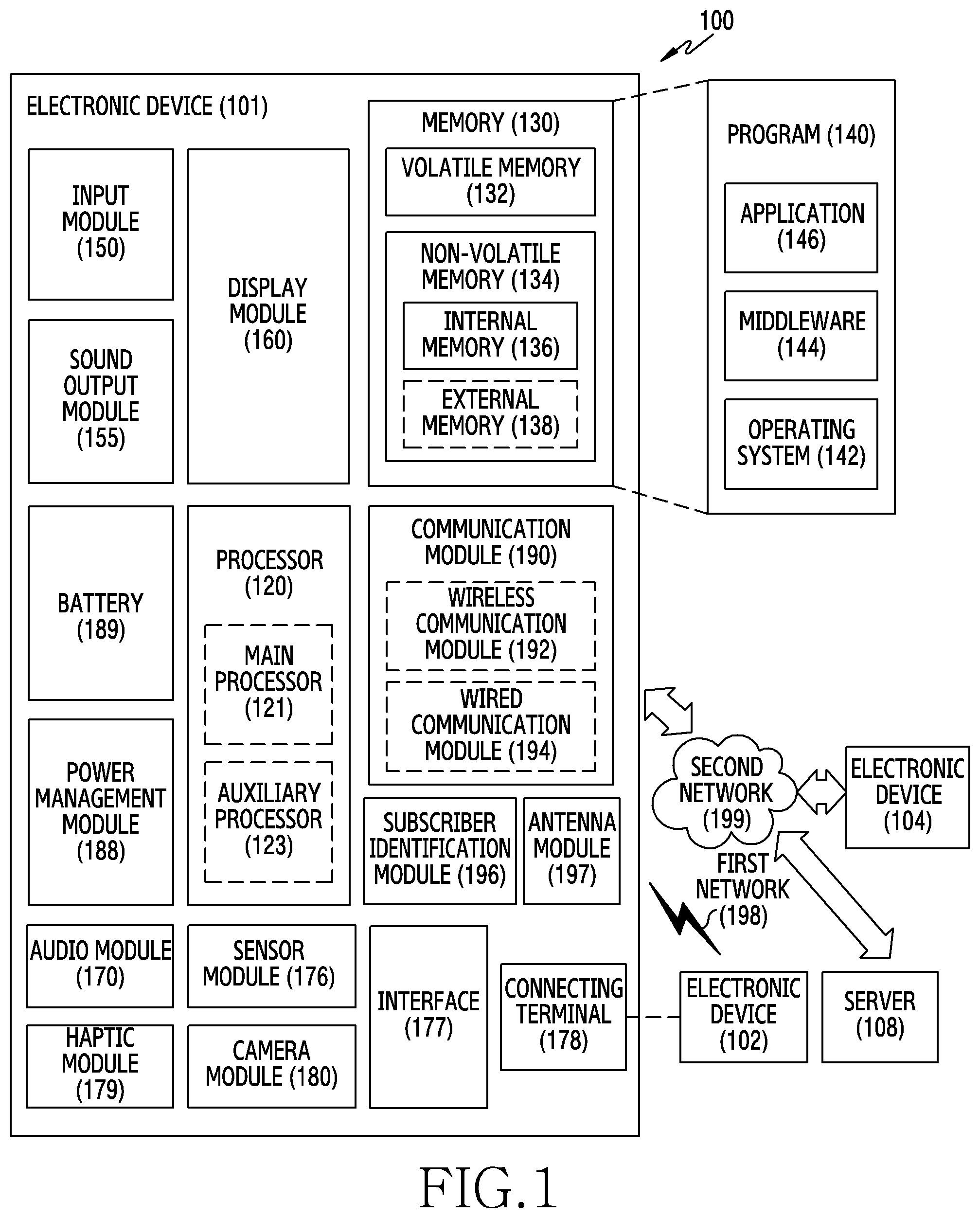 Patent US11785378 — Foldable electronic apparatus including plurality of audio input devices — Figure 1