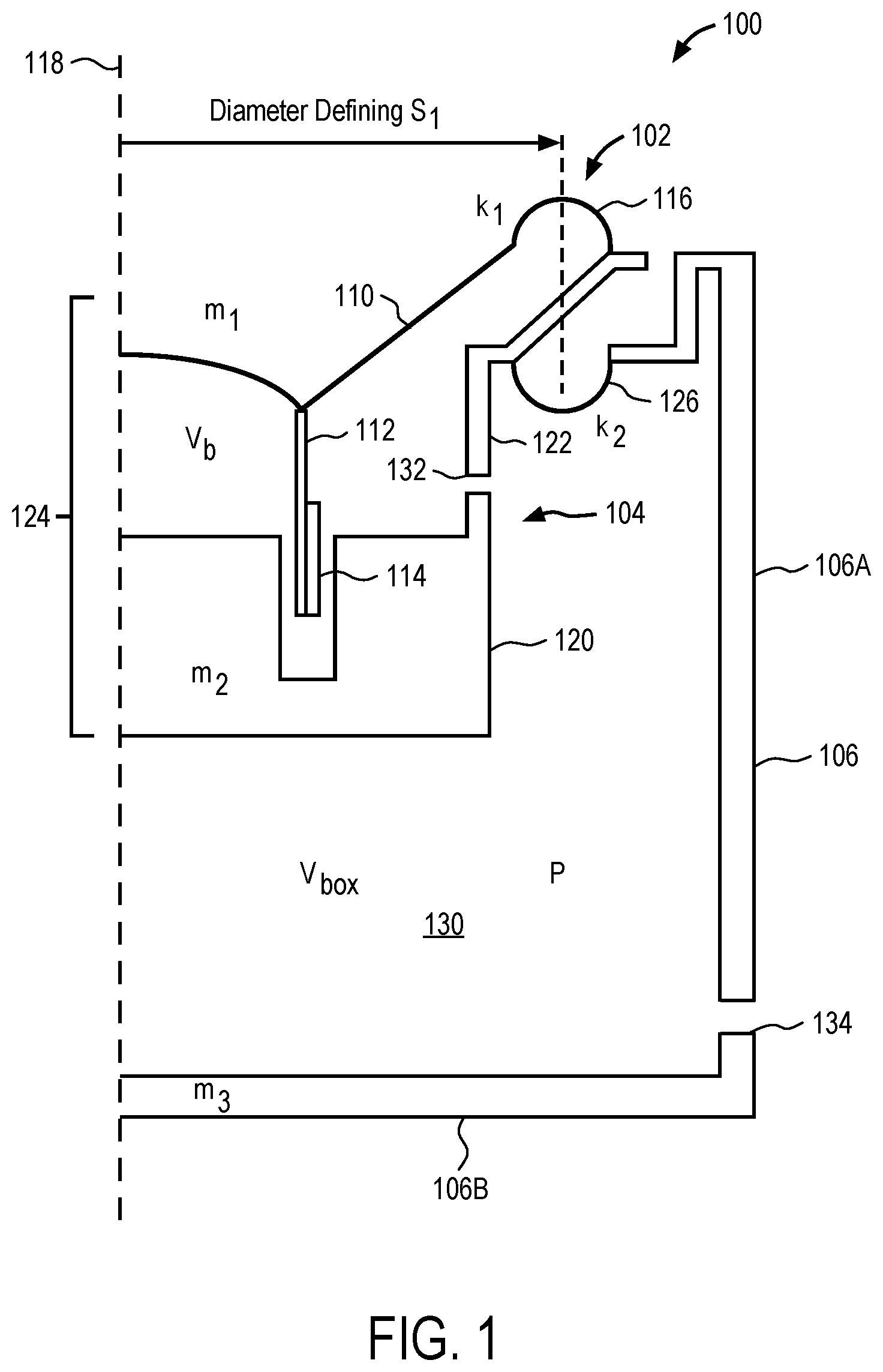 Patent US11785379 Figure 1 – Vibration and force cancelling transducer assembly