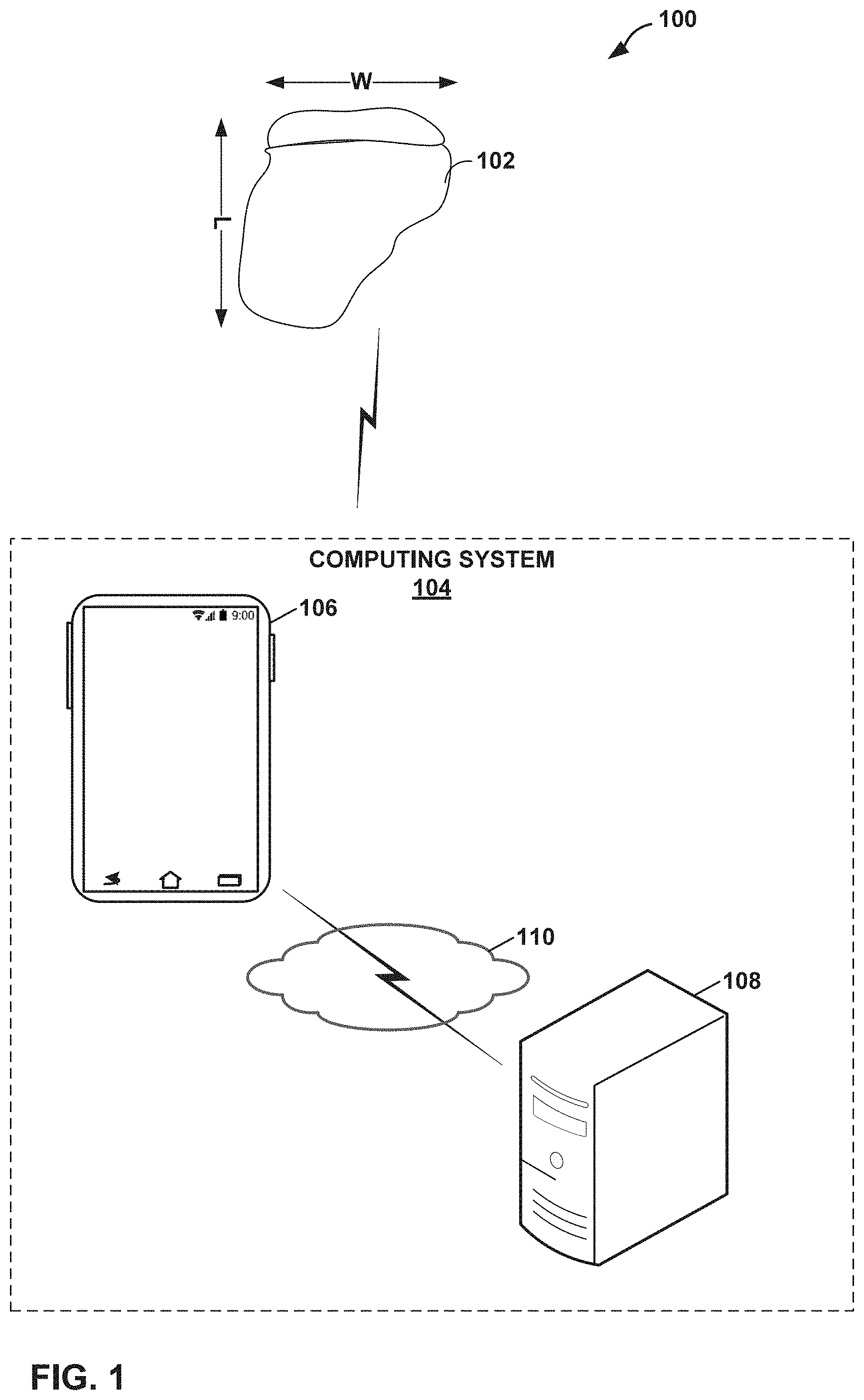 Patent US11785400 — Hearing aid antenna for high-frequency data communication — Figure 1